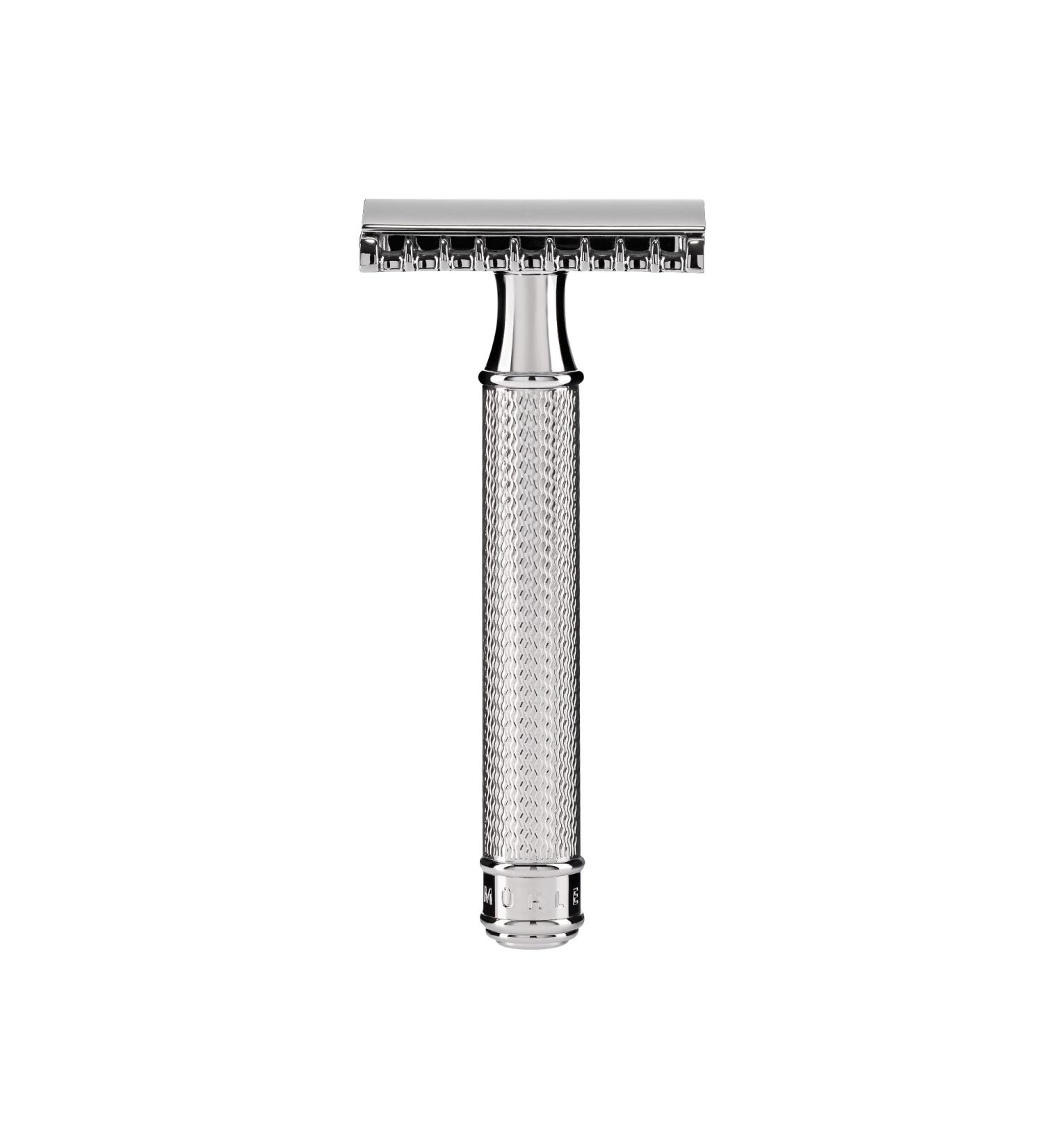 M HLE Traditional Safety Razor Grande | Open Comb | Longer Handle & Sample Blade - Perfect for International Shipping - Buy Online on GoSupps.com