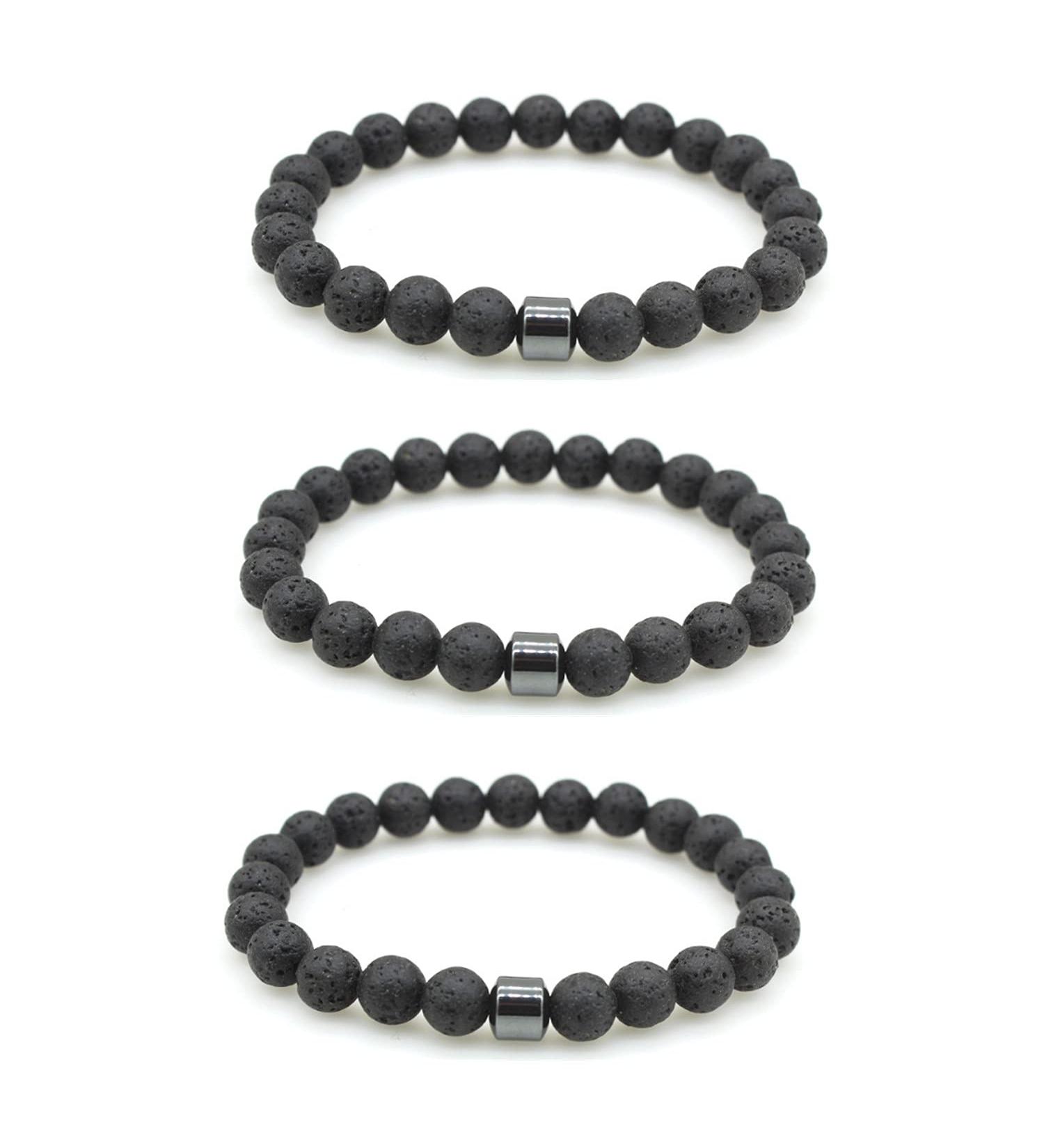 Bysn 3/4 PCs Smoking Cessation Bracelet | Triple Men's Power Therapeutic & Spiritual Bracelet for Positive Energy | Personalized Black Exit Companion - Buy Online on GoSupps.com
