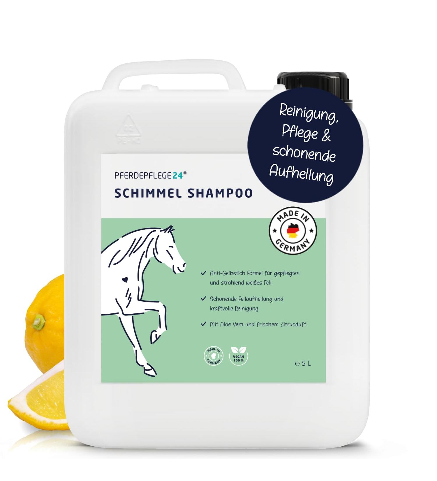 Horse Care24 Mold Shampoo for Horses 5L - Gentle Cleaning & Anti-Yellow Tinge Formula for Bright & Pristine Fur - 5000ml Intensive Care - Buy Online on GoSupps.com