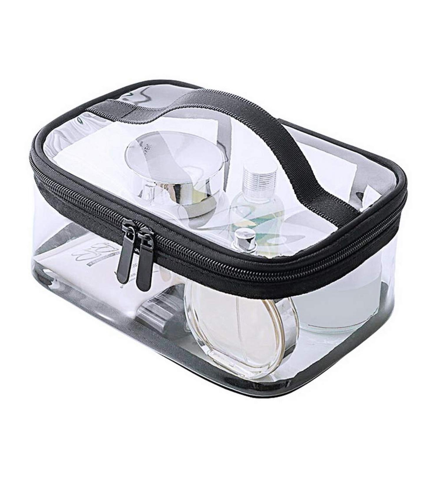 Clear Makeup Bag - Large Zipper Waterproof PVC Toiletry Organizer for Travel & Vacation - Buy Online on GoSupps.com