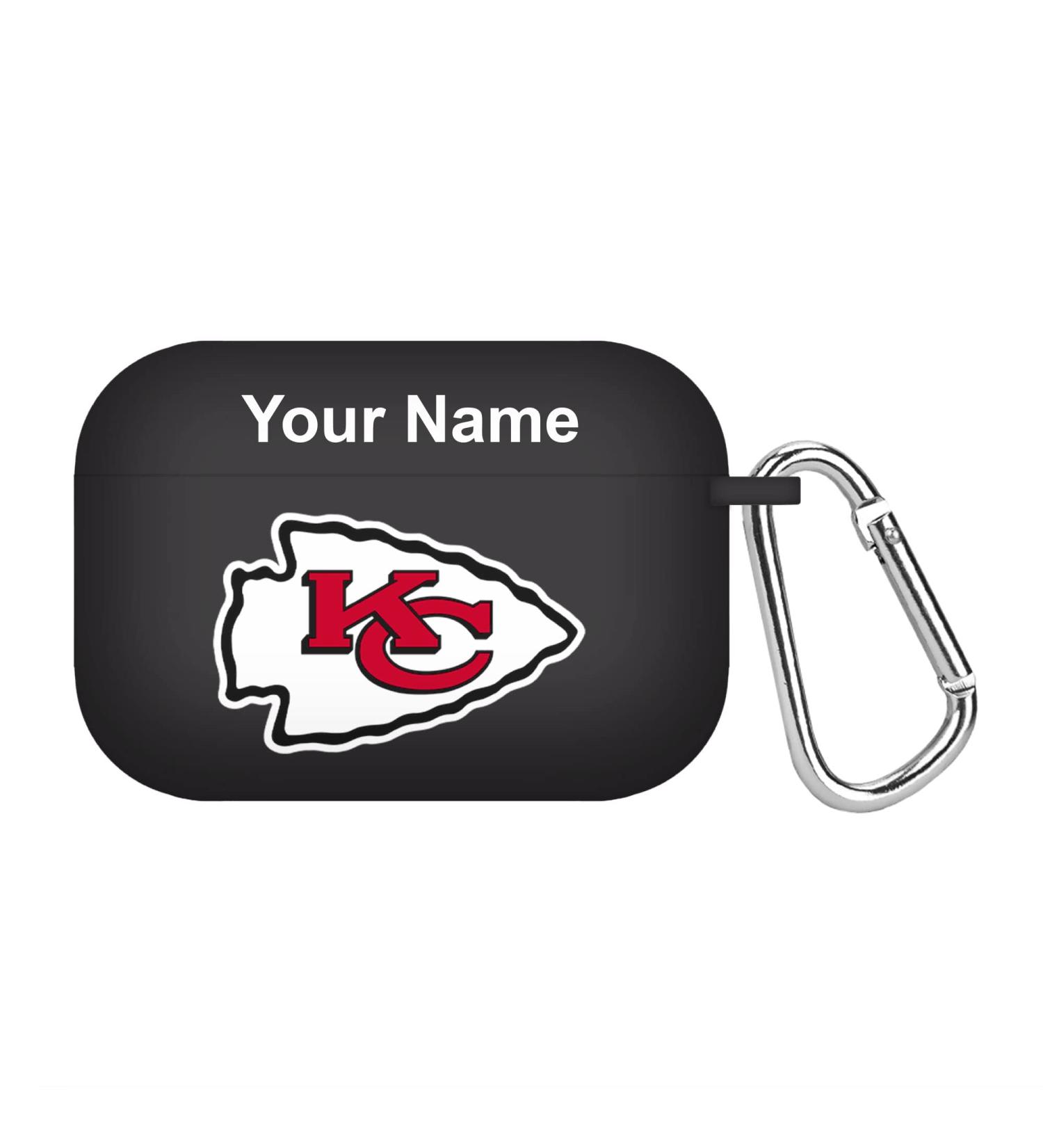 GAME TIME Kansas City Chiefs Custom Name HD Case Cover Compatible with Apple AirPods Pro (Black) Kansas City Chiefs Black
