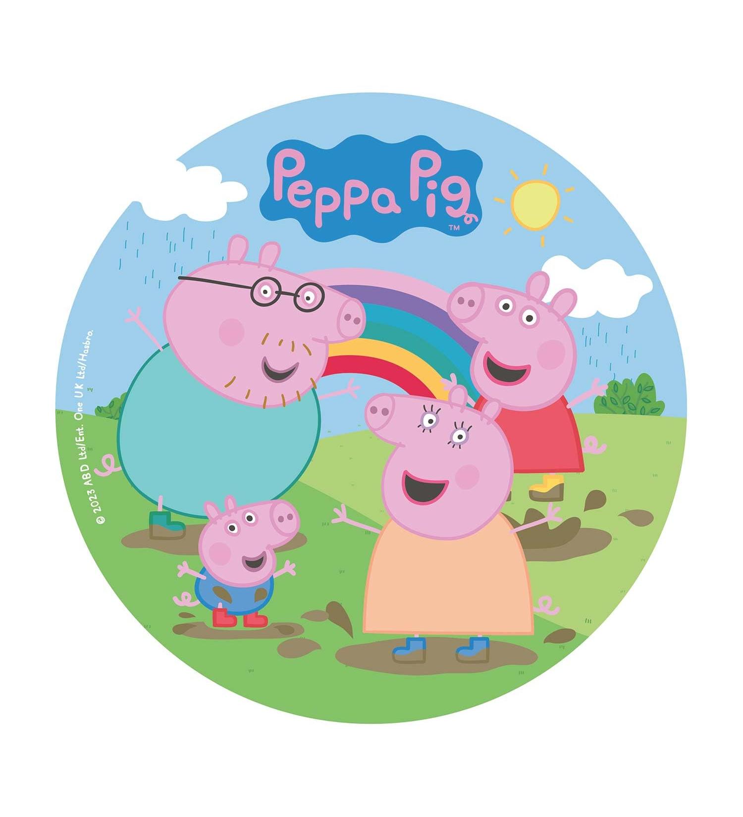 dekora Peppa Pig Wafer Disc for Cake Edible Cake Topper for Children's Birthday Cake Round 20 CM - Buy Online on GoSupps.com