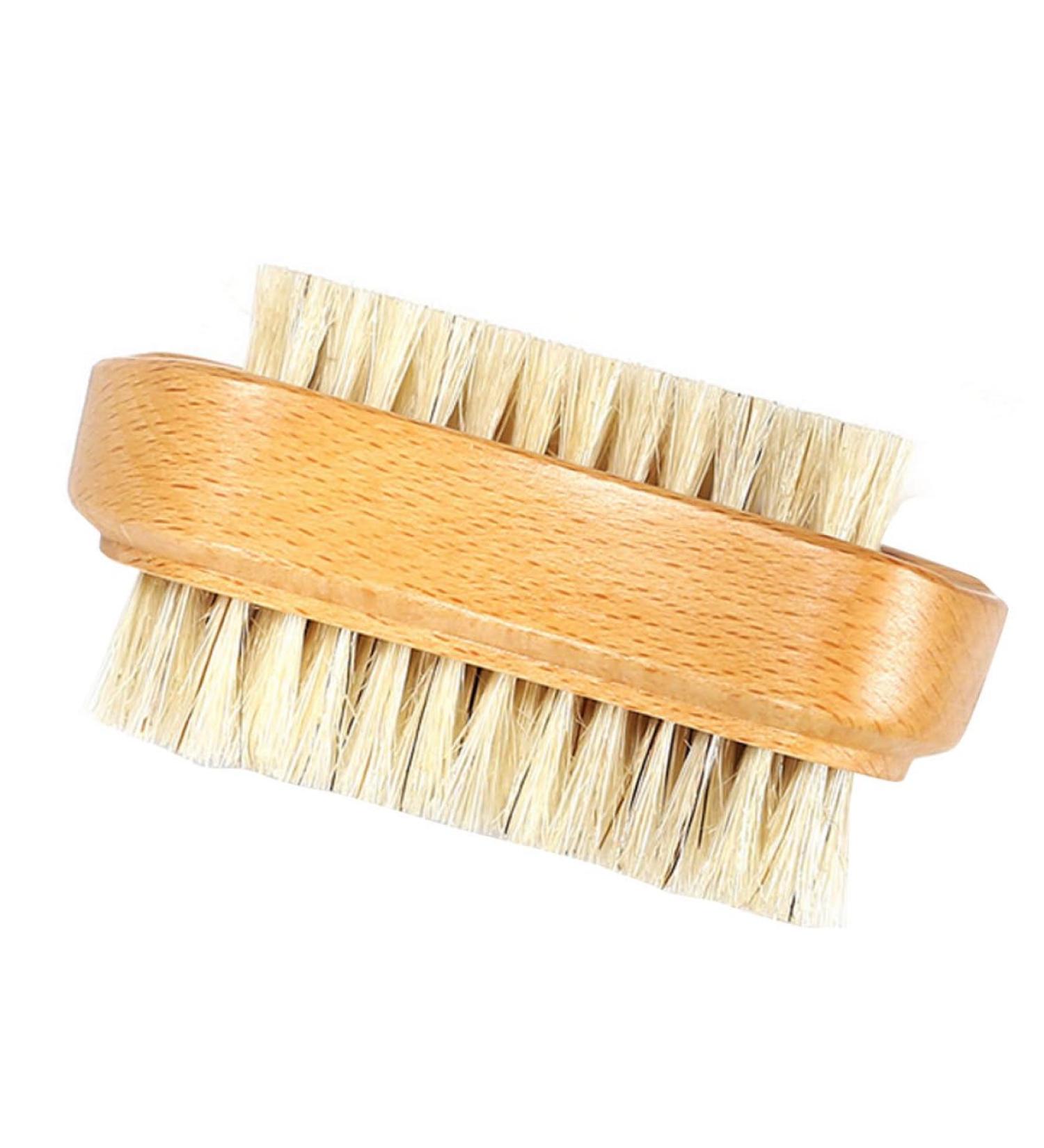 Wooden Nail Brushes Cleaning Bristle Nail Brushes Manicure Pedicure Nail Scrubber Double-sided for Fingernail Toenail nail brush - Buy Online on GoSupps.com