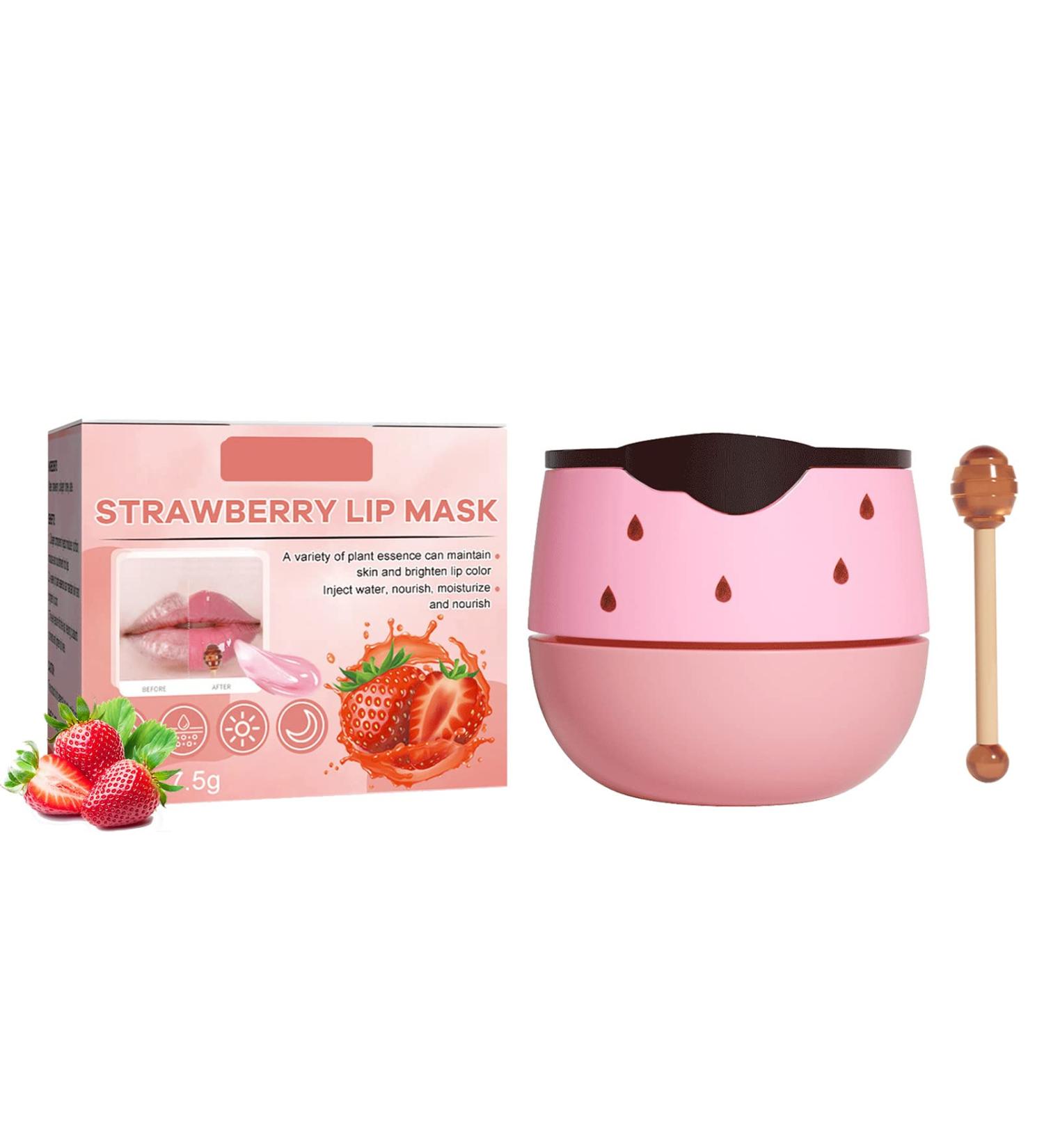 Strawberry Lip Scrub & Sleeping Mask for Overnight Moisture and Repair - Buy Online on GoSupps.com