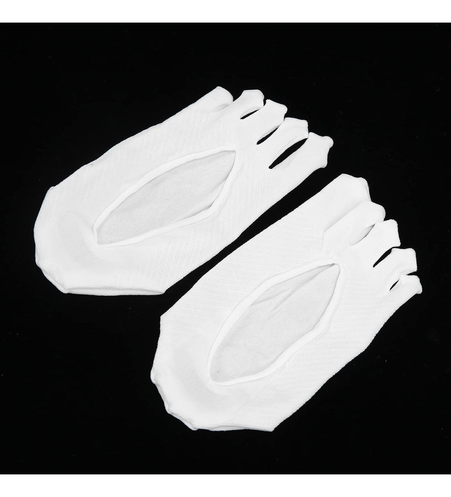 Five Finger No Show Socks - Soft Flexible & Deodorizing - Perfect for Comfort (White) - Buy Online on GoSupps.com