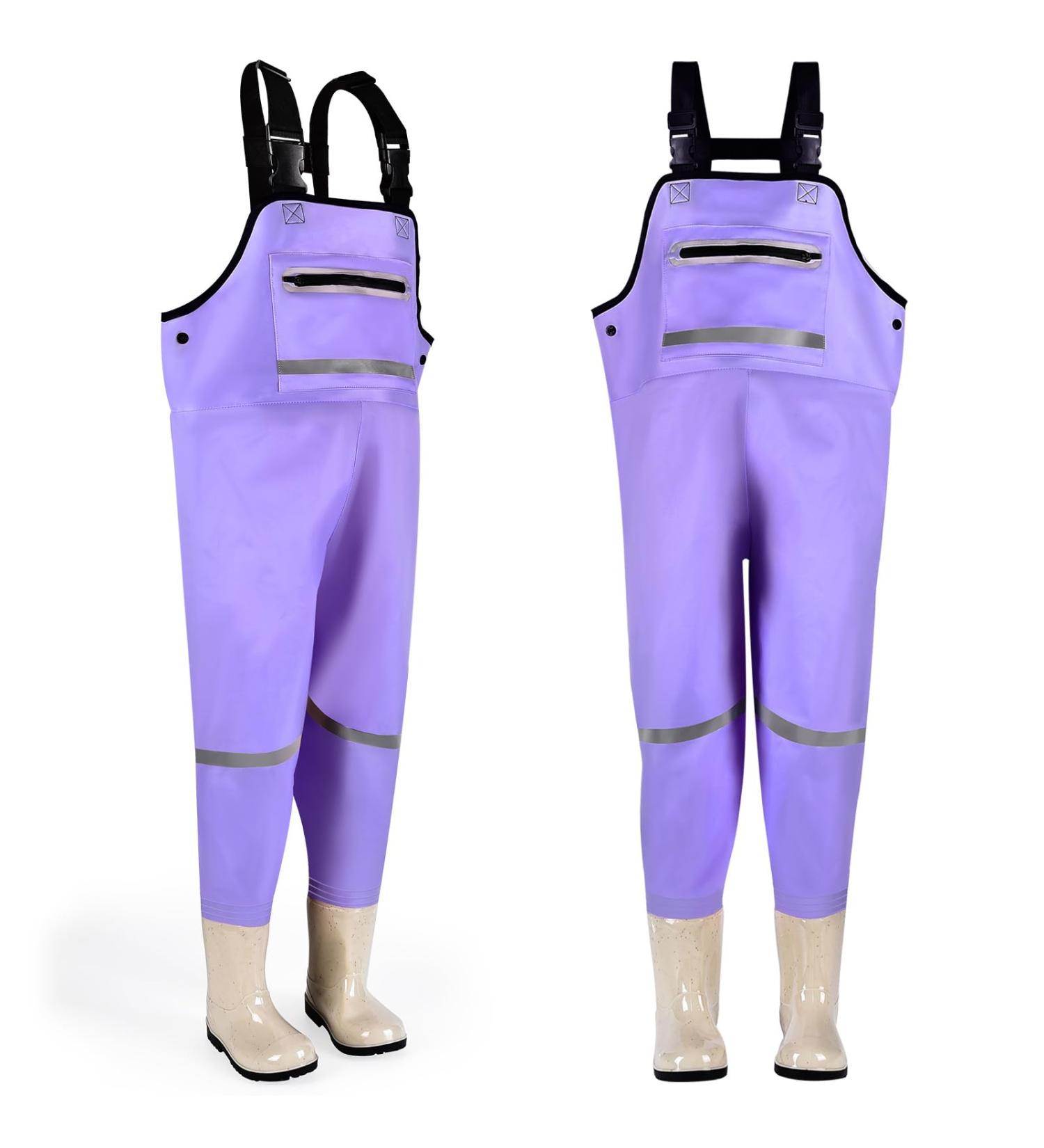 Ieeilulu Children's Fishing Waders - Waterproof Wathose with Adjustable Straps & Breast Pocket for Kids - Buy Online on GoSupps.com
