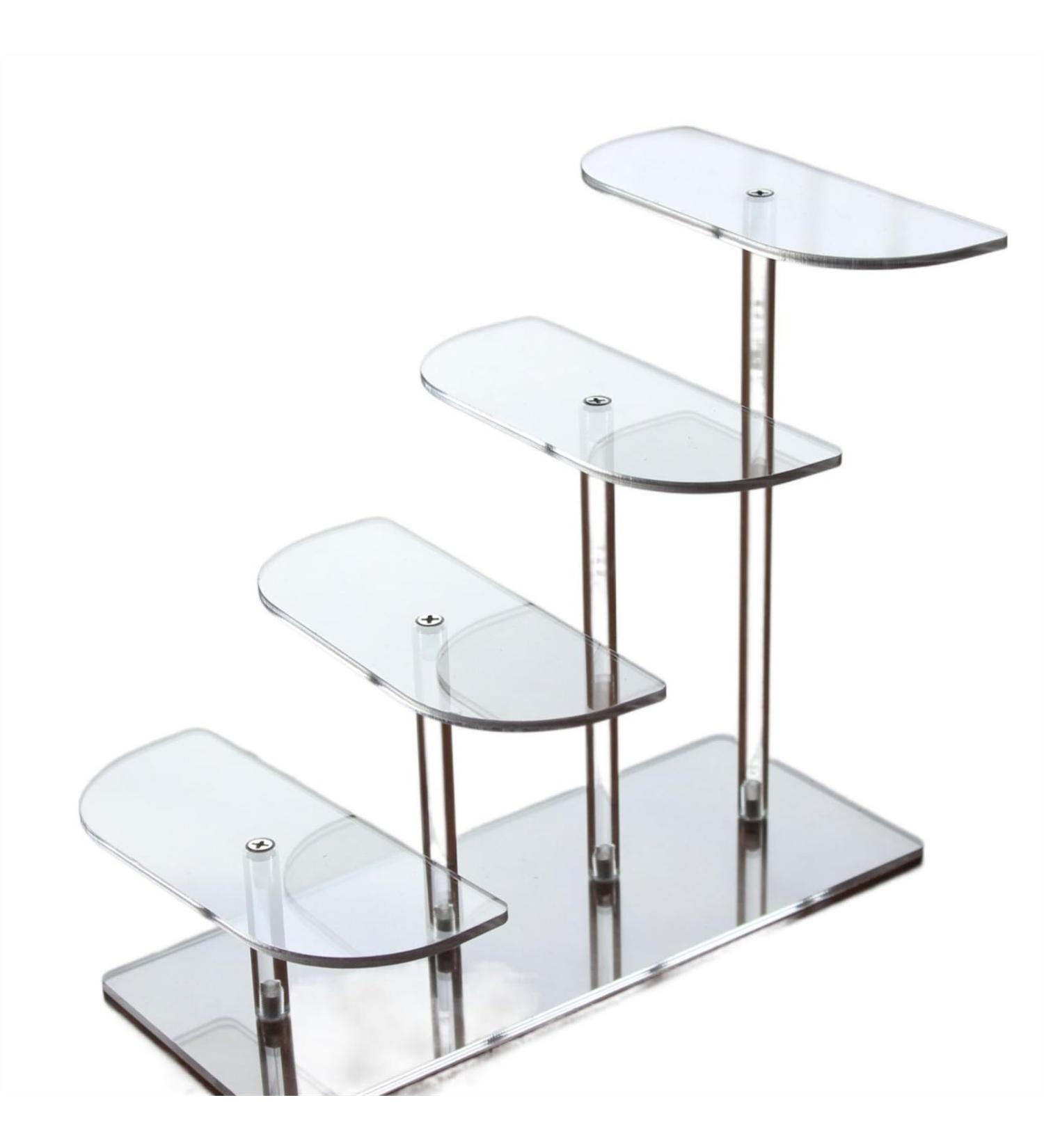 Glassen stands Transparent multi-layer glasses hand doll presentation stands made of acrylic for cosmetics small presentation stands bracelet display sunglasses rack (size: 4 floors)