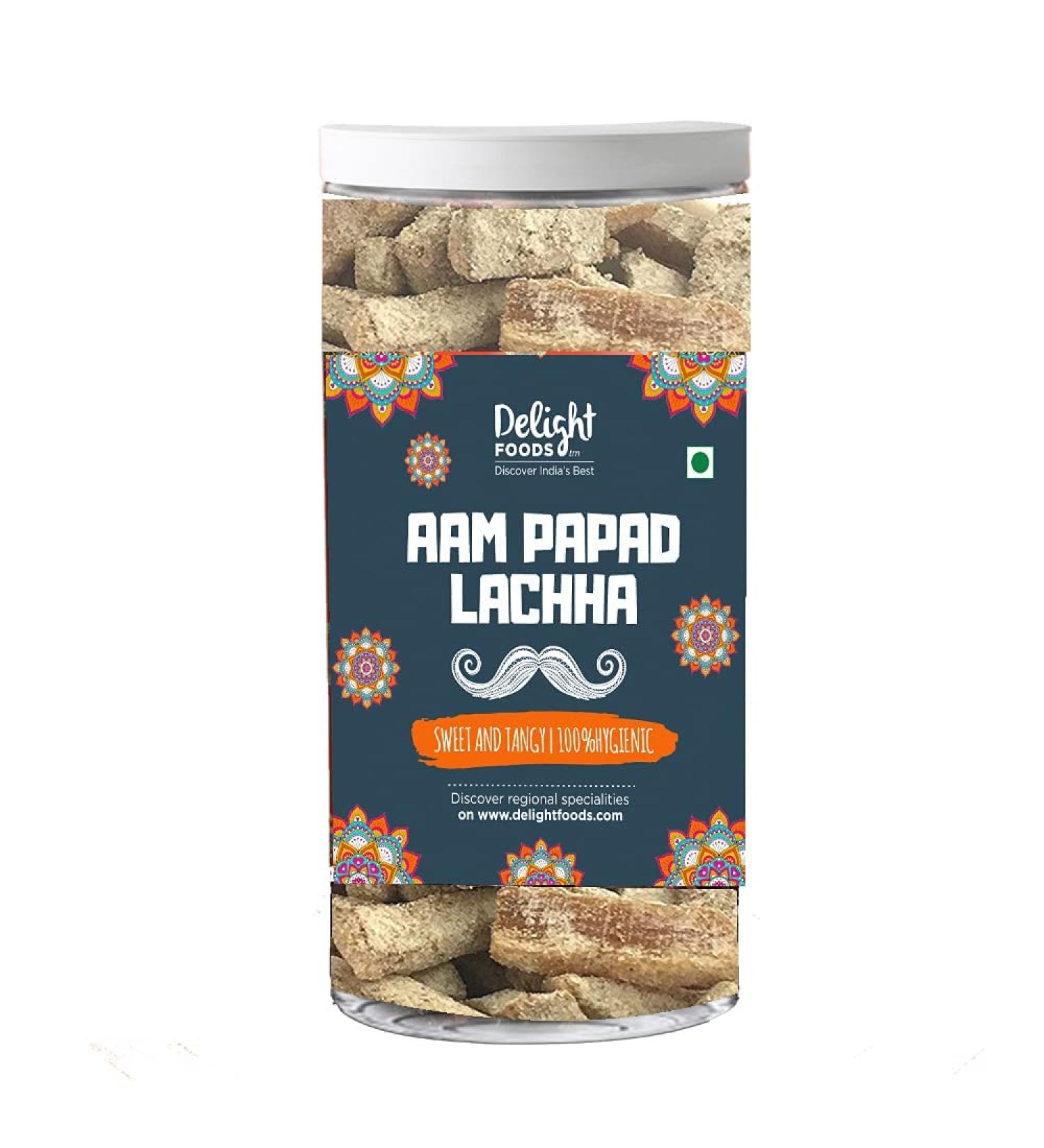 Delight Foods Chatpata Candies - Premium Quality & Hygienically Packed (Aam Papad Lachha- 125g)_Packing May Vary