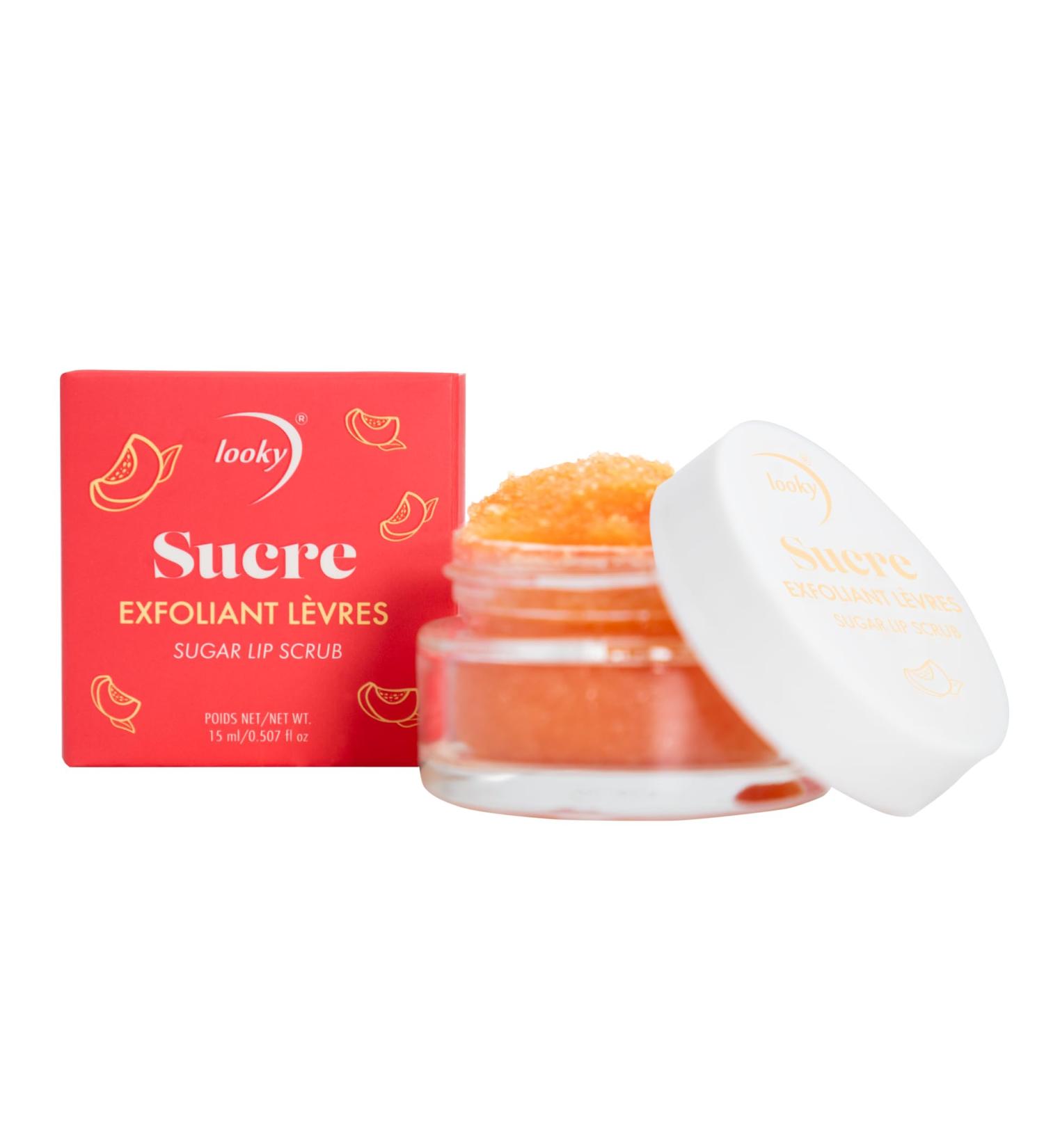 Looky Sugar Lip Scrub 15ml (0.5 fl. oz) Natural Lip Exfoliator for Soft Smooth Lips Infused with Jojoba Oil Vitamin E Shea Butter Avocado Oil Hydrating Plumping Vegan Cruelty-Free Paraben-Free Perfect for Lipstick Prep (Pack of 1 #3 Peach) #3 Peach 15 ml  - Buy Online on GoSupps.com