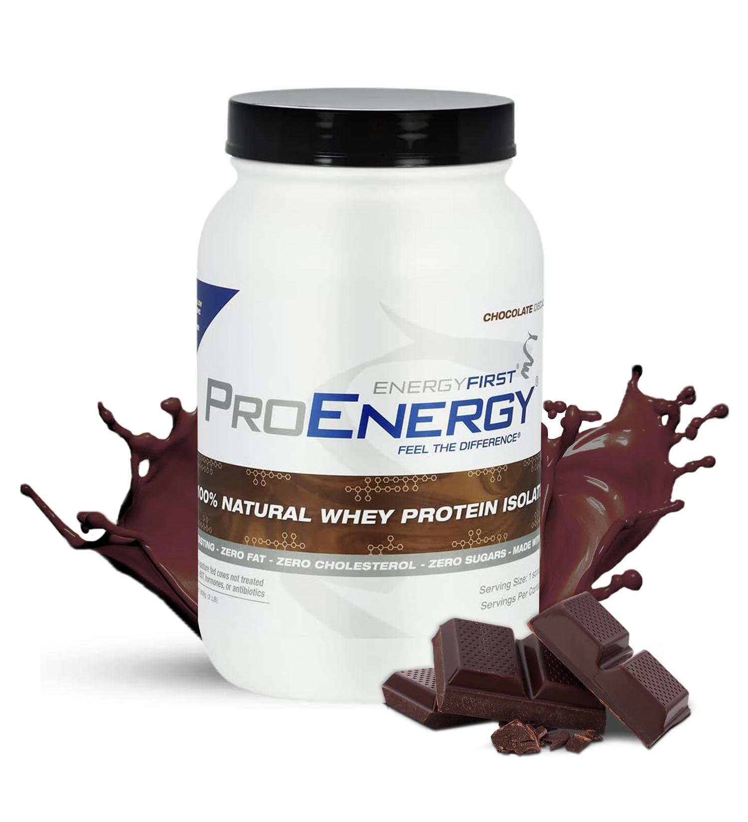 EnergyFirst Grass-Fed Chocolate Whey Protein Isolate (2lb) High-Protein Shake Gluten-Free Non-GMO Ideal for Meal Replacement & Workout Recovery 35 Servings Chocolate 2 Pound (Pack of 1) - Buy Online on GoSupps.com