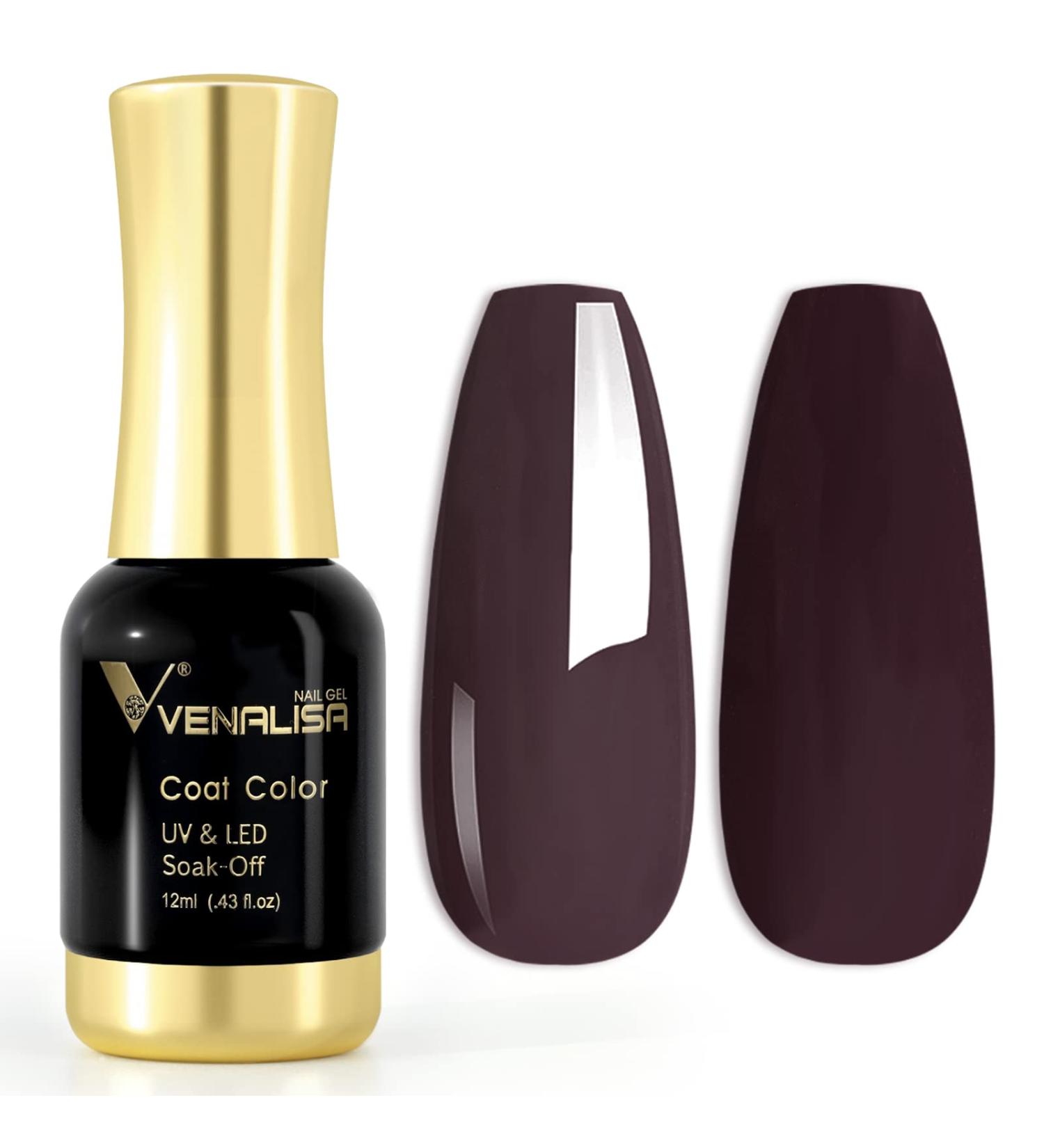 VENALISA 12ml Coffee Color Gel Nail Polish | Soak Off UV LED Natural Nail Gel | DIY Manicure French Gifts - Deep Violet 0.43 OZ - Buy Online on GoSupps.com