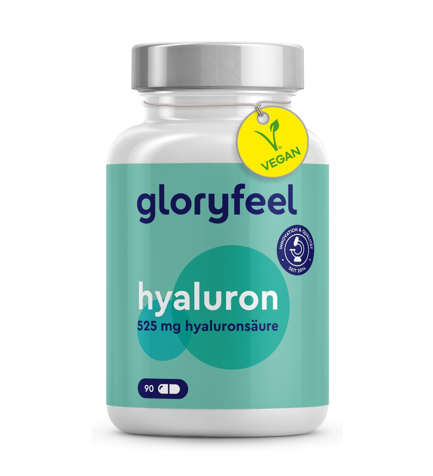 High-Dose Hyaluron Capsules - 525mg Hyaluronic Acid Vegan 90 Capsules - Lab Tested Made in Germany - Buy Online on GoSupps.com