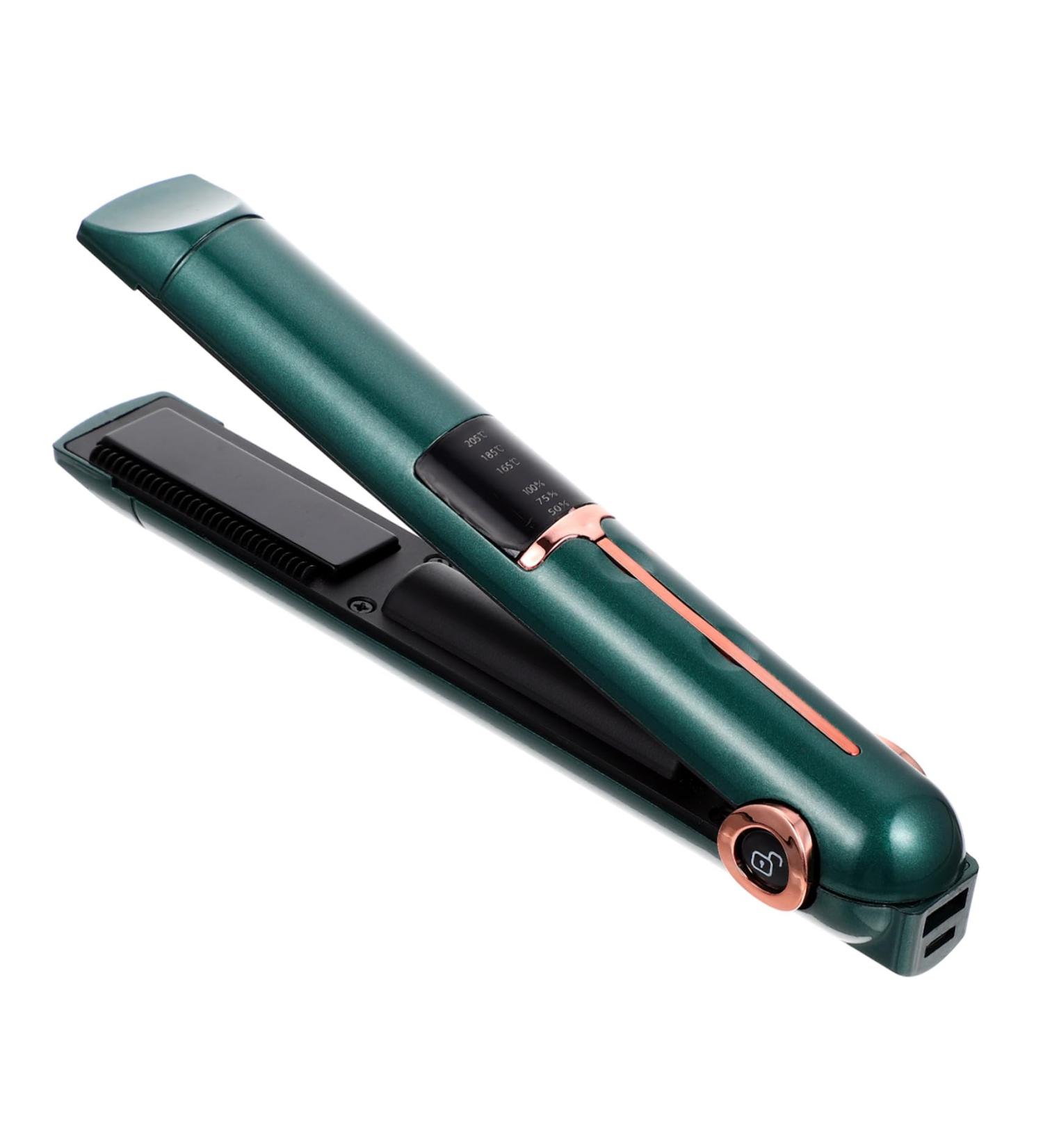 Outanaya Curling Iron Hair Curler Hair Straightener Curler Curler Multifunctional Hair Straightener Hair Straightener Girl Hair Straightener Portable Curling Wand 21X4X3.5CM Green - Buy Online on GoSupps.com