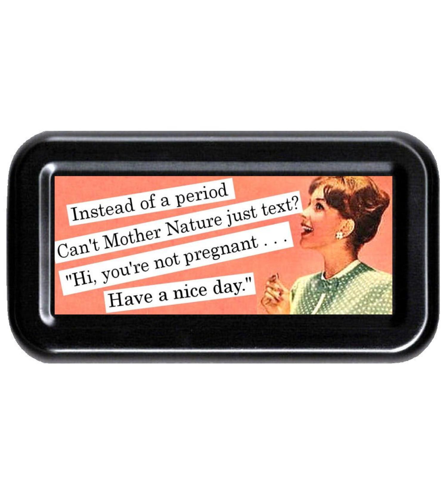 Instead of Period Text! Funny Retro Tampon Case