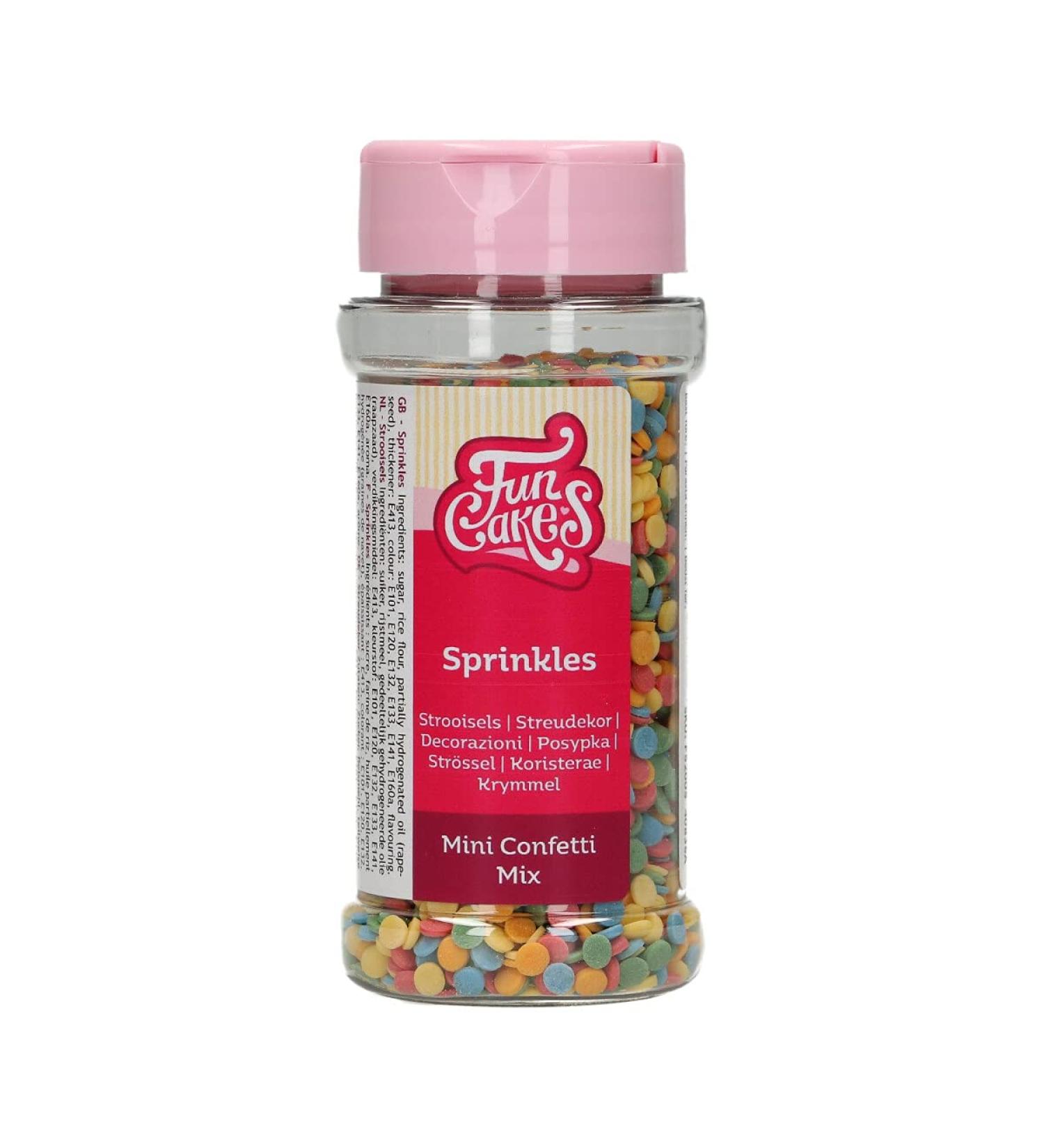 FunCakes Mini Confetti: Cake Sprinkles Great Taste Perfect for Decorating Cakes Confetti Sprinkles. 60g.