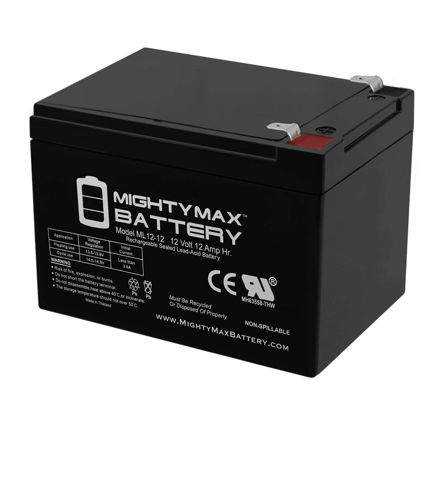 Mighty Max 12V 12AH Replacement Battery for Feber Ferrari California - High-Performance International Shipping Available - Buy Online on GoSupps.com