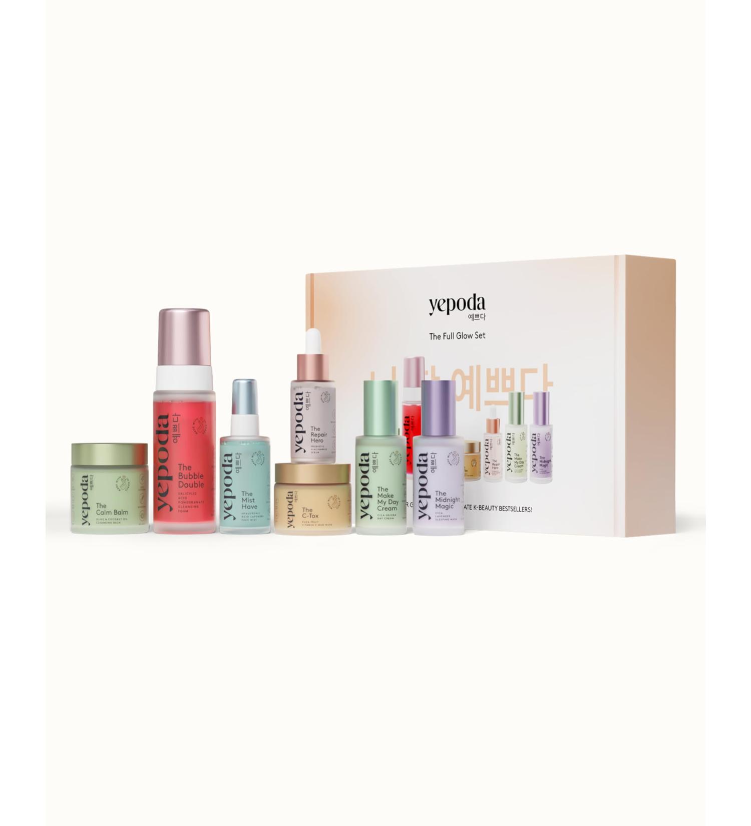 YEPODA - The Full Glow Set - Your complete k-beauty routine. 7 full-size products. - Buy Online on GoSupps.com