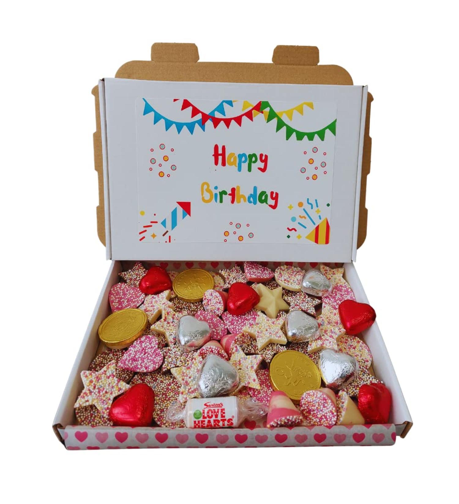 Happy Birthday Pick N Mix Sweet Letterbox Birthday Gift box Hamper more than 8 Different Classic Retro Sweets chocolate mix for kids Adult 400g - Buy Online on GoSupps.com