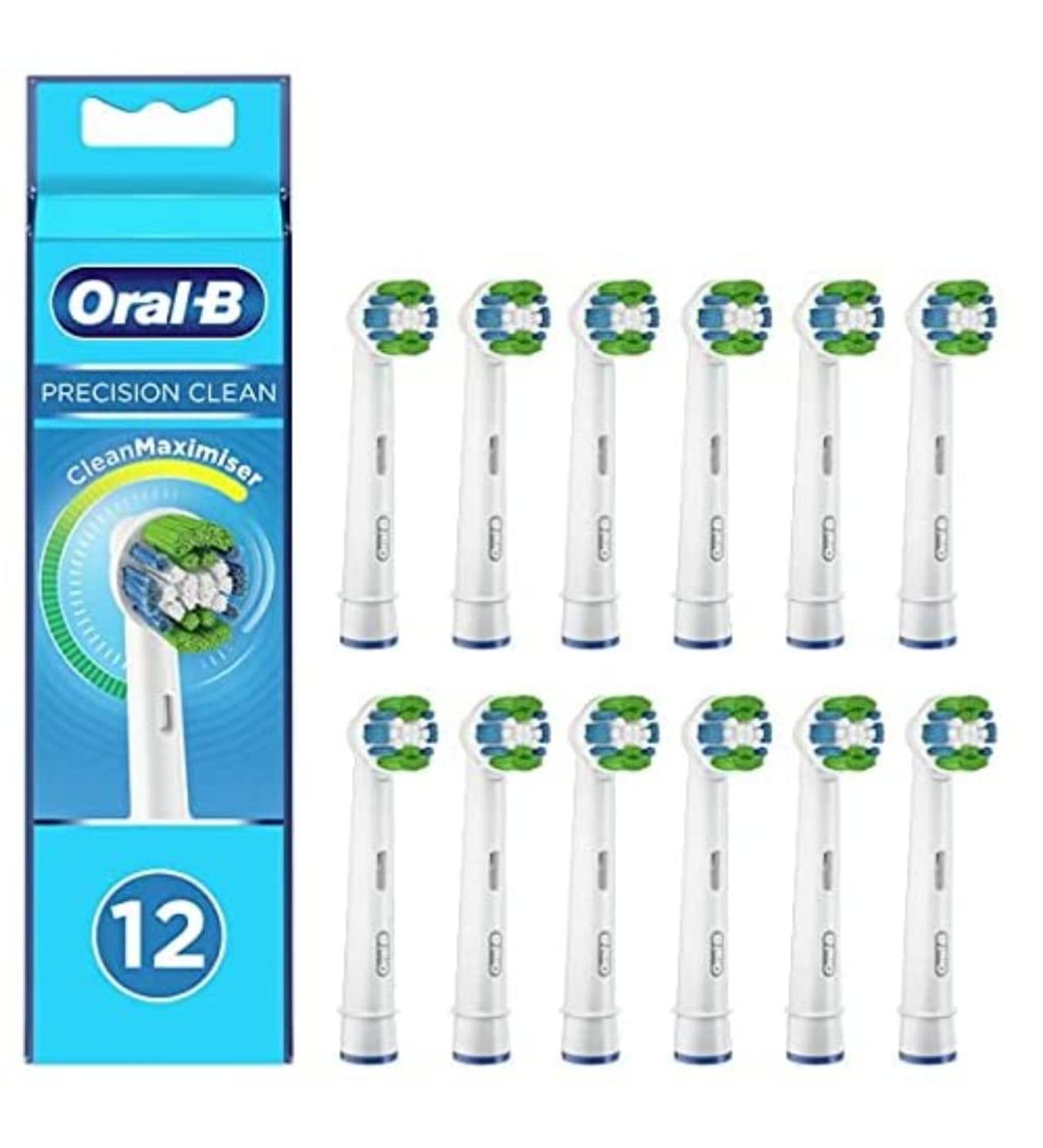 Oral-B Precision Clean Toothbrush Heads x12 - CleanMaximiser Technology Refills - Buy Online on GoSupps.com