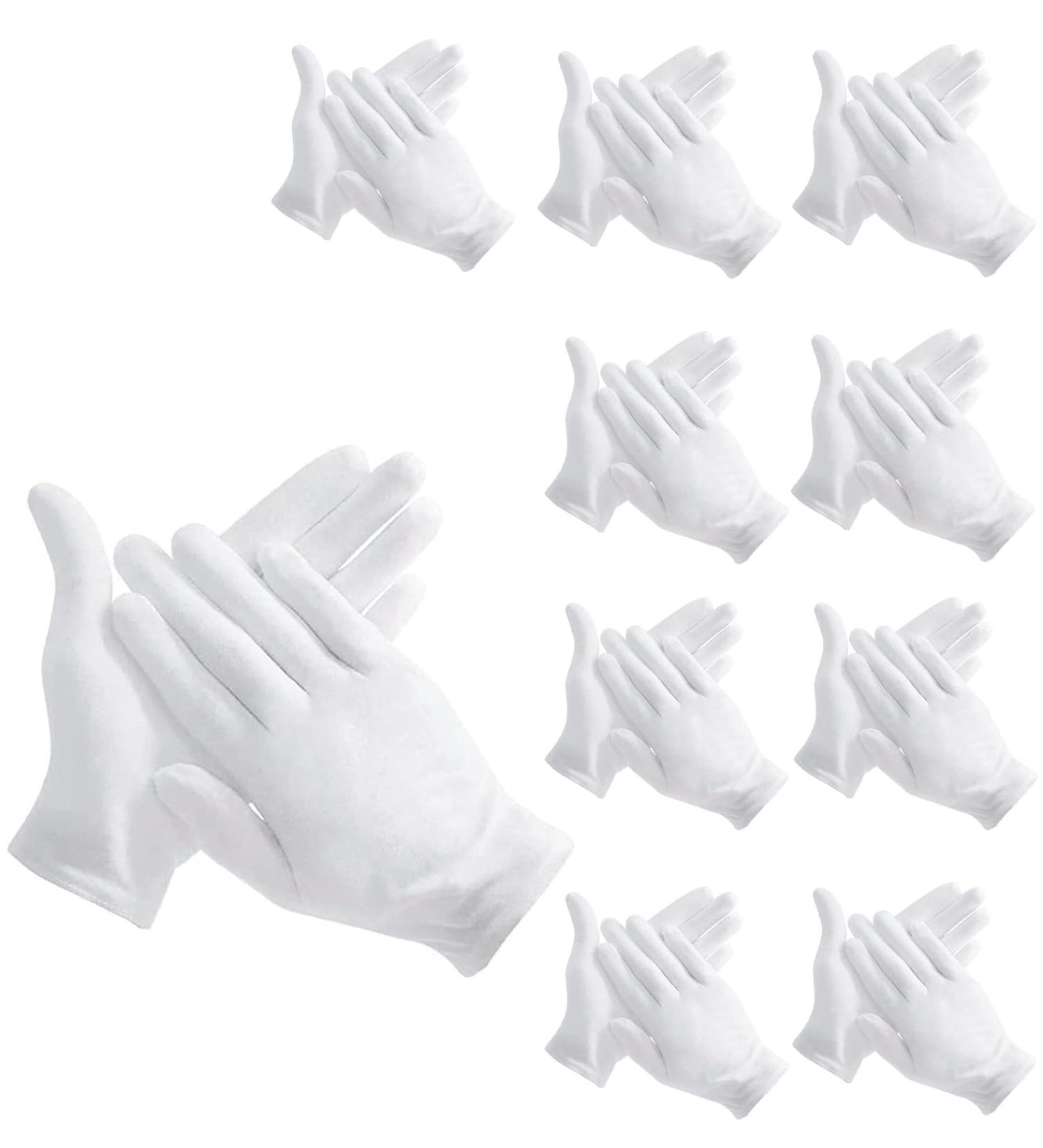10 Pairs of Cotton Moisturizing Gloves for Men & Women - Comfortable Breathable Skin Care & Jewelry Examination Gloves - Buy Online on GoSupps.com