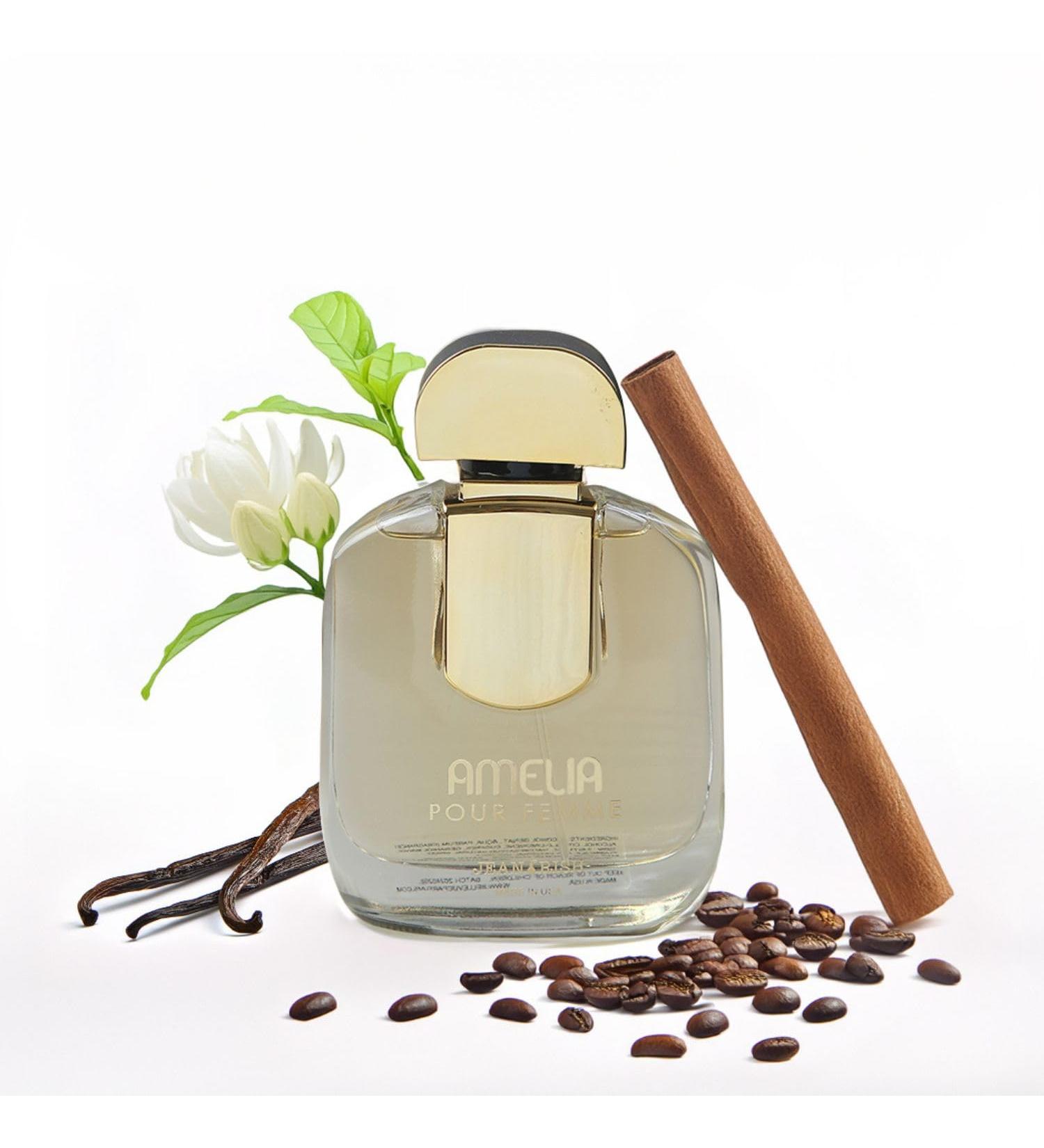 Jean Rish Amelia Pour Femme Eau De Parfume - Perfume for Women (3.4 Fl Oz / 100ml) with Cinnimon Vanilla & Coffee Notes - Long Lasting and Luxury Fragrance - Buy Online on GoSupps.com