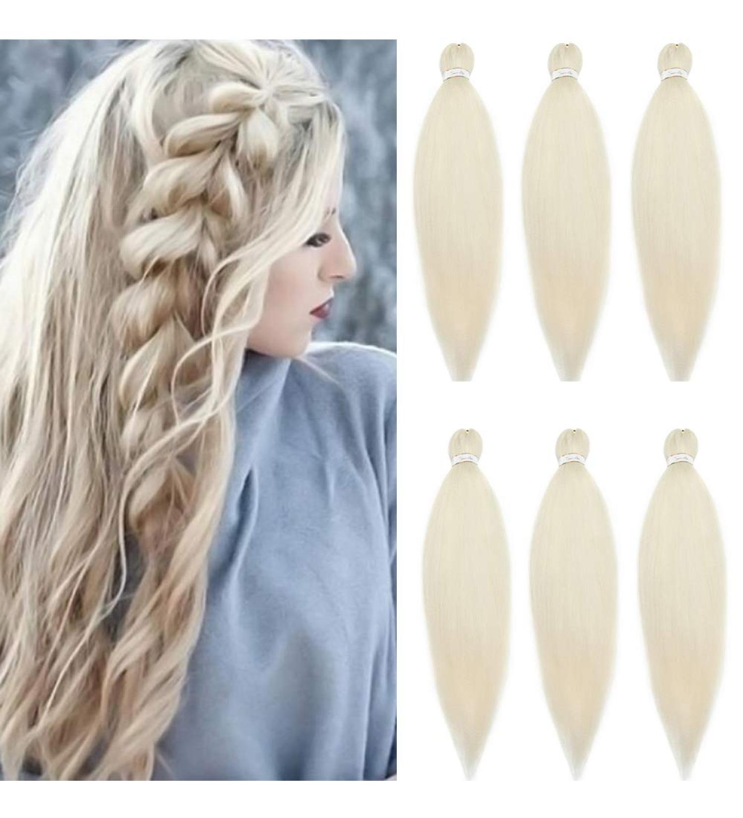 Buy 6 Packs EZ Hair Extensions - 26 Inch Light Blonde Kanekalon Crochet Braiding Synthetic Hair (90g/Pack) - International Shipping Available - Buy Online on GoSupps.com