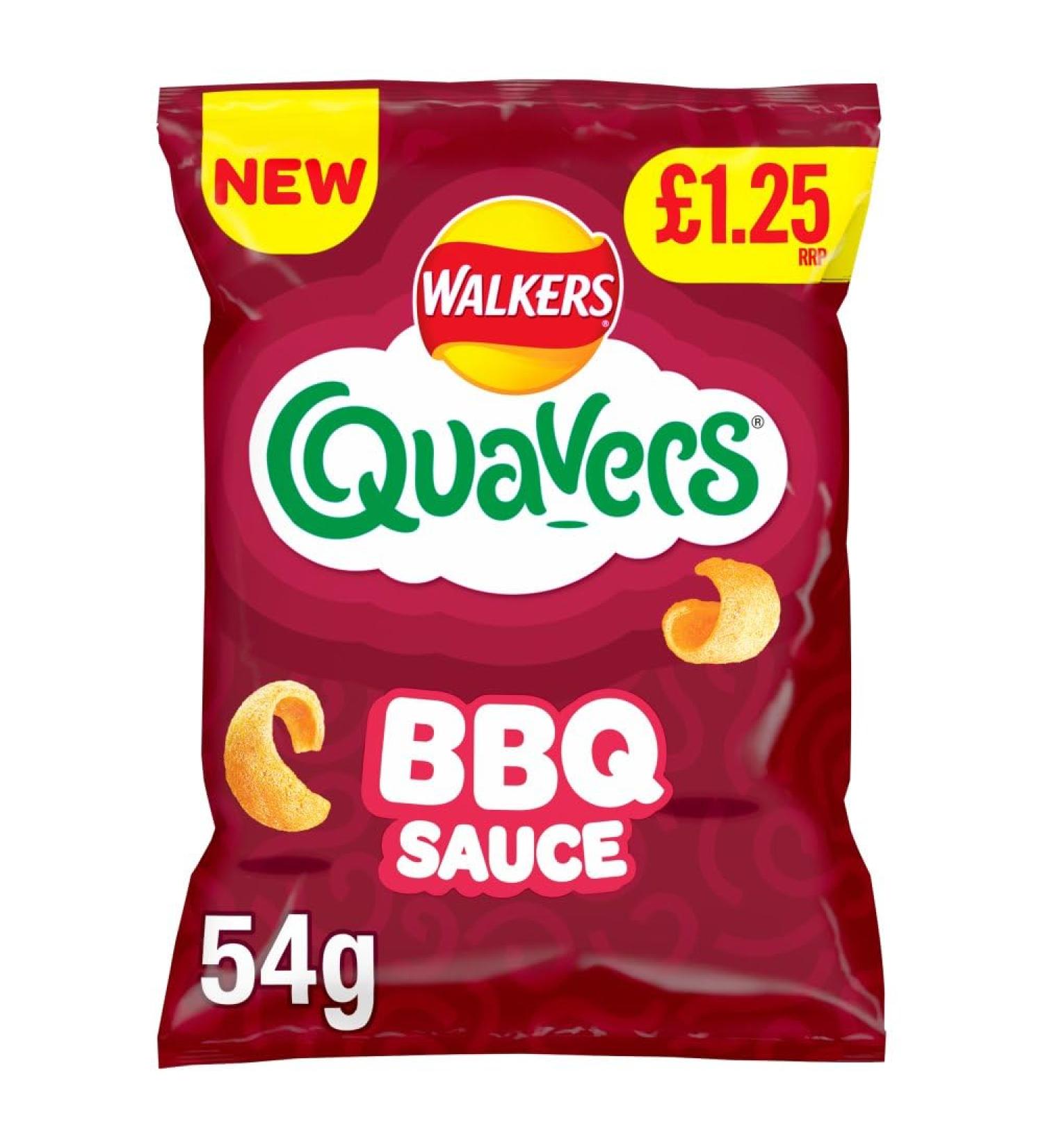 Walkers Quavers BBQ SAUCE Crisps 15 x 54g PMP
