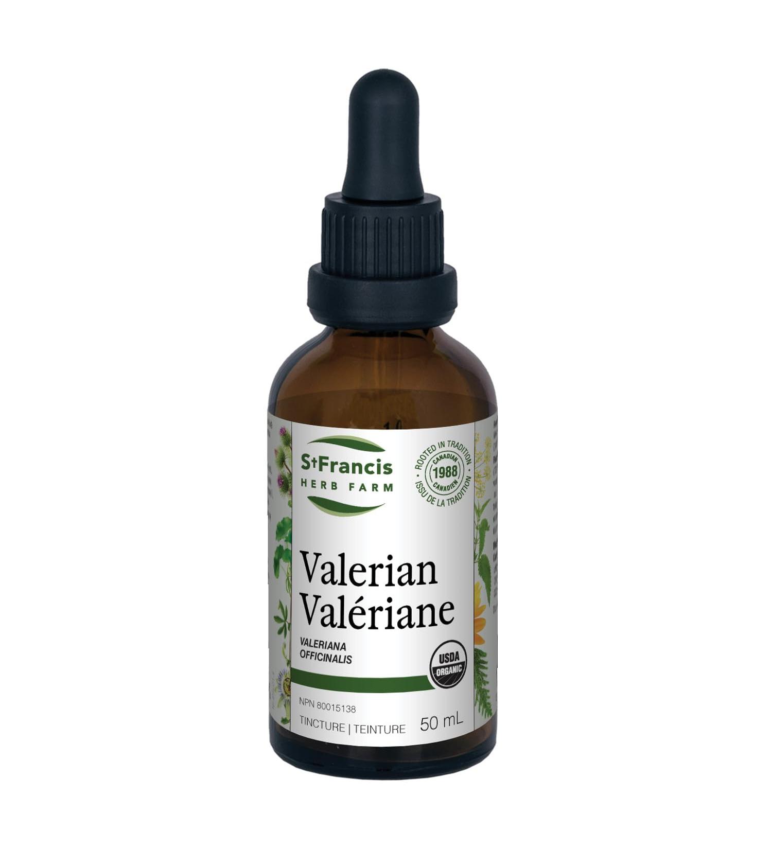 St. Francis Herb Farm Valerian Root Tincture | Relieves Nervousness Good for Nervous Excitation & Anxiety-Induced Sleep Disturbances | Gluten-Free | Organic | Non-GMO | Lactose-Free | (50ml) 50 ml (Pack of 1) - Buy Online on GoSupps.com