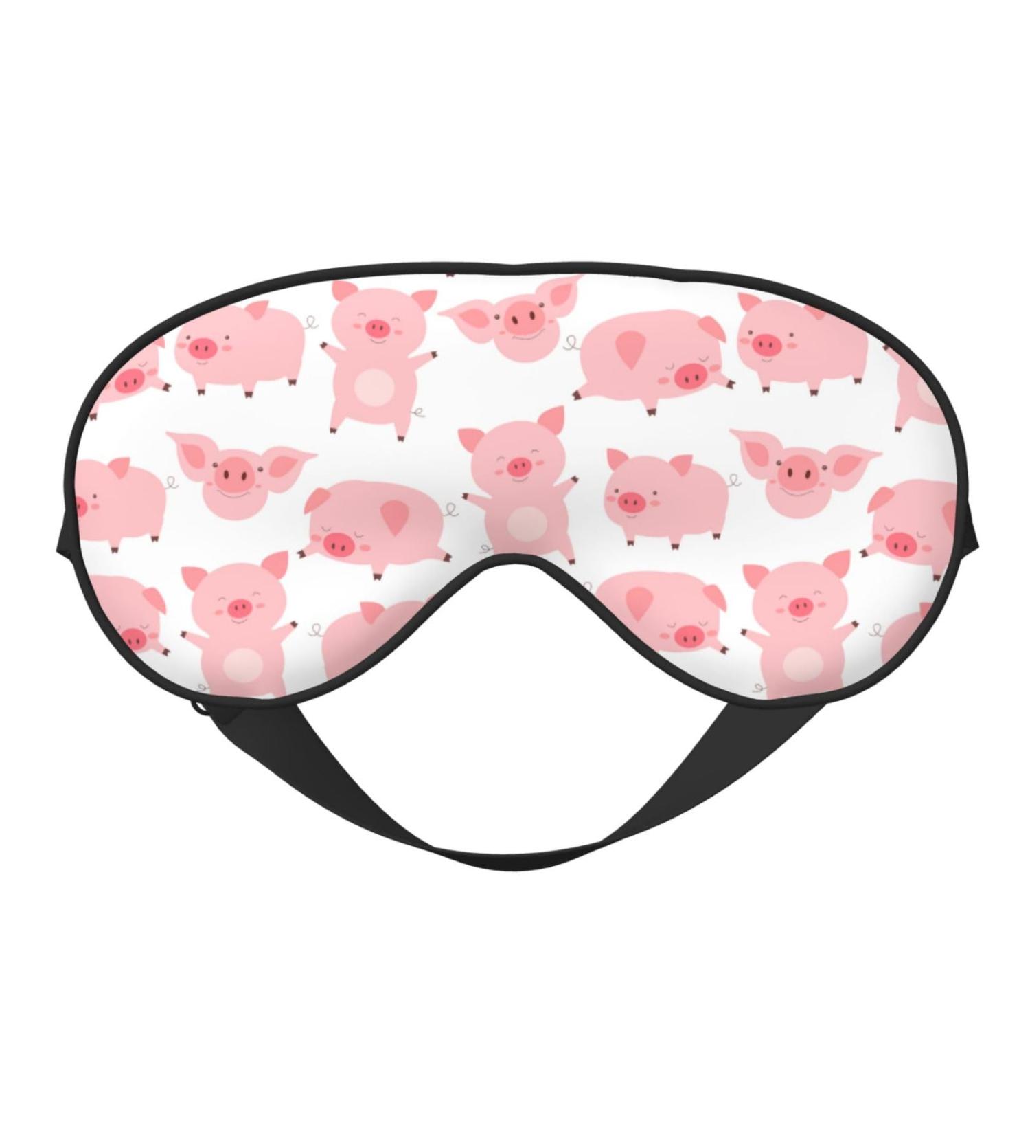 Kawaii Pigs Sleep Mask - Adjustable Double-Sided Soft Eye Covers for Perfect Sleep & Reduced Eye Edema | Shop Internationally - Buy Online on GoSupps.com