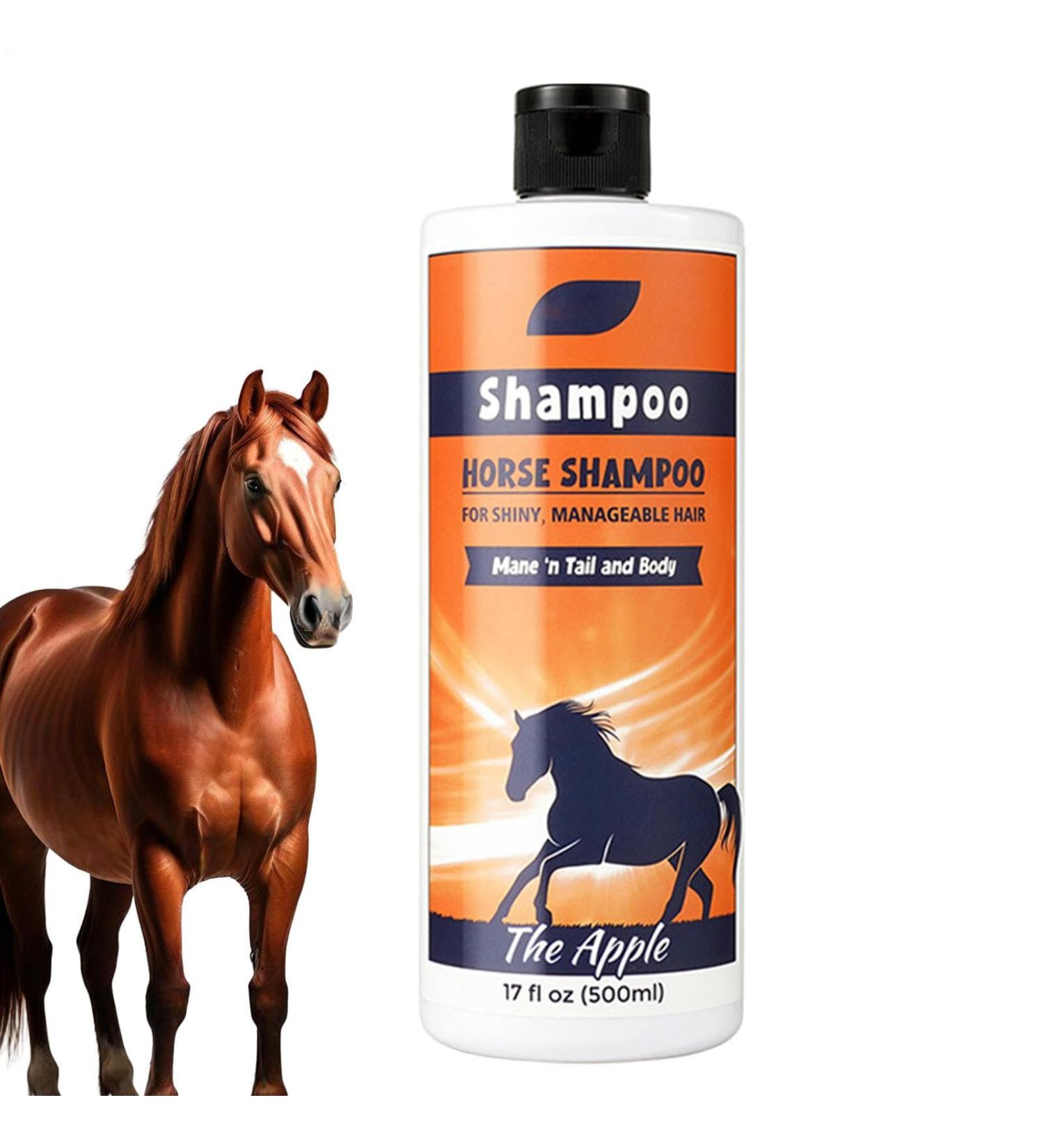 Ruwshuuk Mane and Tail Shampoo Horse Shampoo - 500ml Deep Nourishing Mane and Detangling Reviver | Horse Grooming Supplies Shower Gel for - Buy Online on GoSupps.com