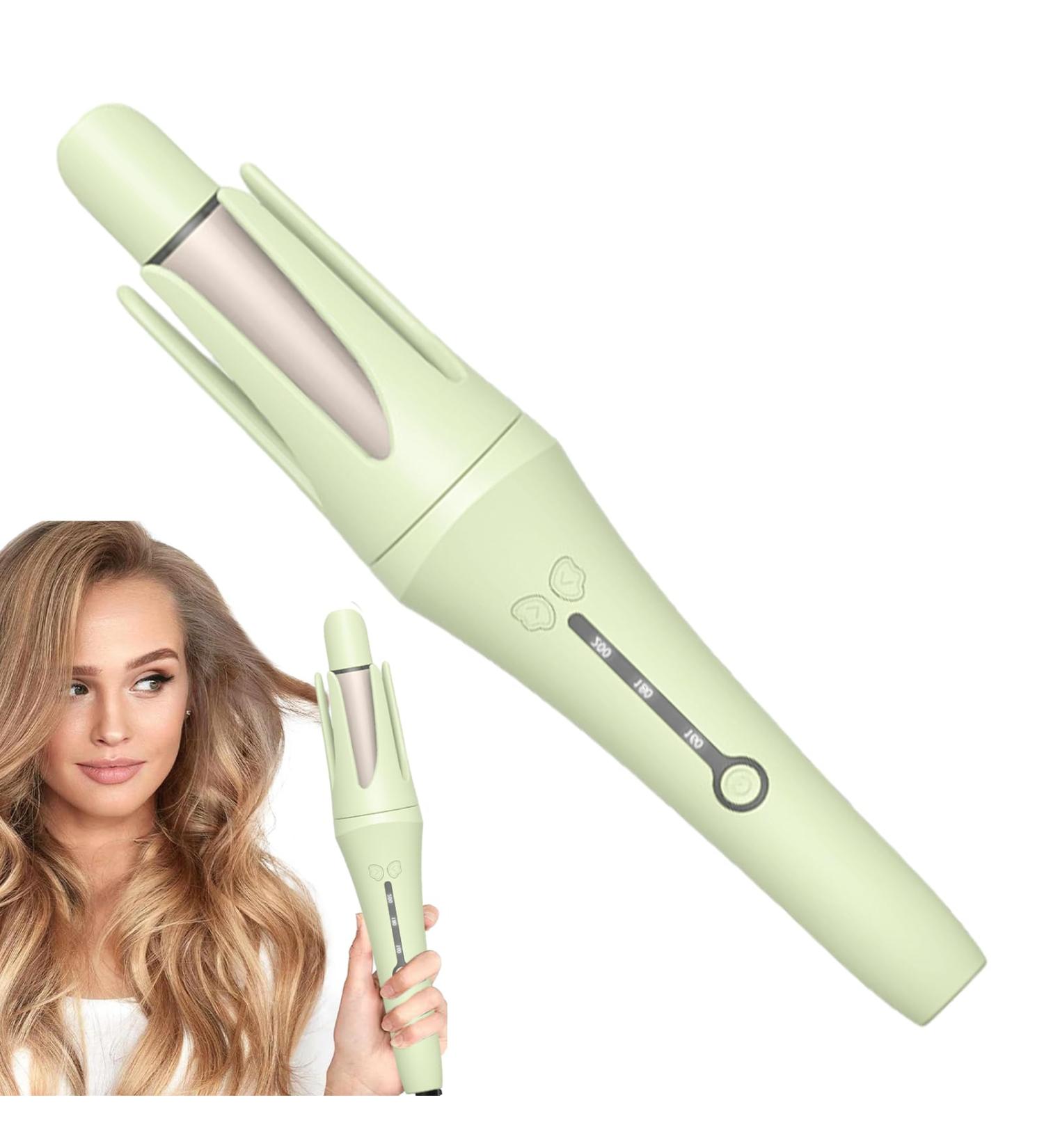 Muflydo Hair Curling Iron Automatic Detangling Curling Stick Wand Fast Heating - Ions Hair Iron Curler 3 Adjustable Temps Hair Crimper Waver Hair Tool for Most Hair Types 32MM Green - Buy Online on GoSupps.com
