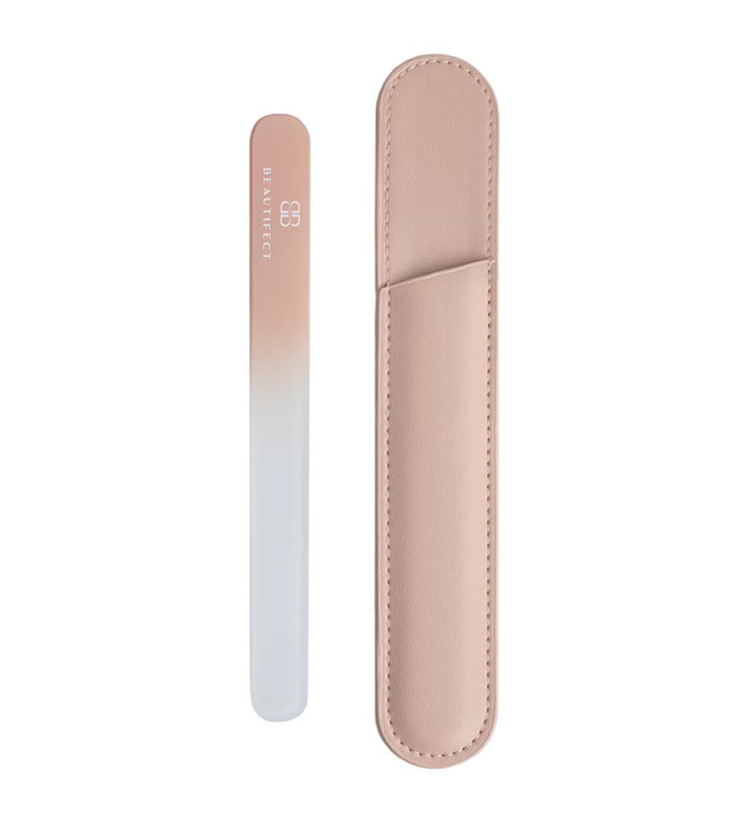 Beautifect Crystal Nail File - Glass Nail File with Precision-Filling & Durable Tempered Glass - with Vegan Leather Storage Pouch - Glass File for Natural Nails and Manicures - Buy Online on GoSupps.com