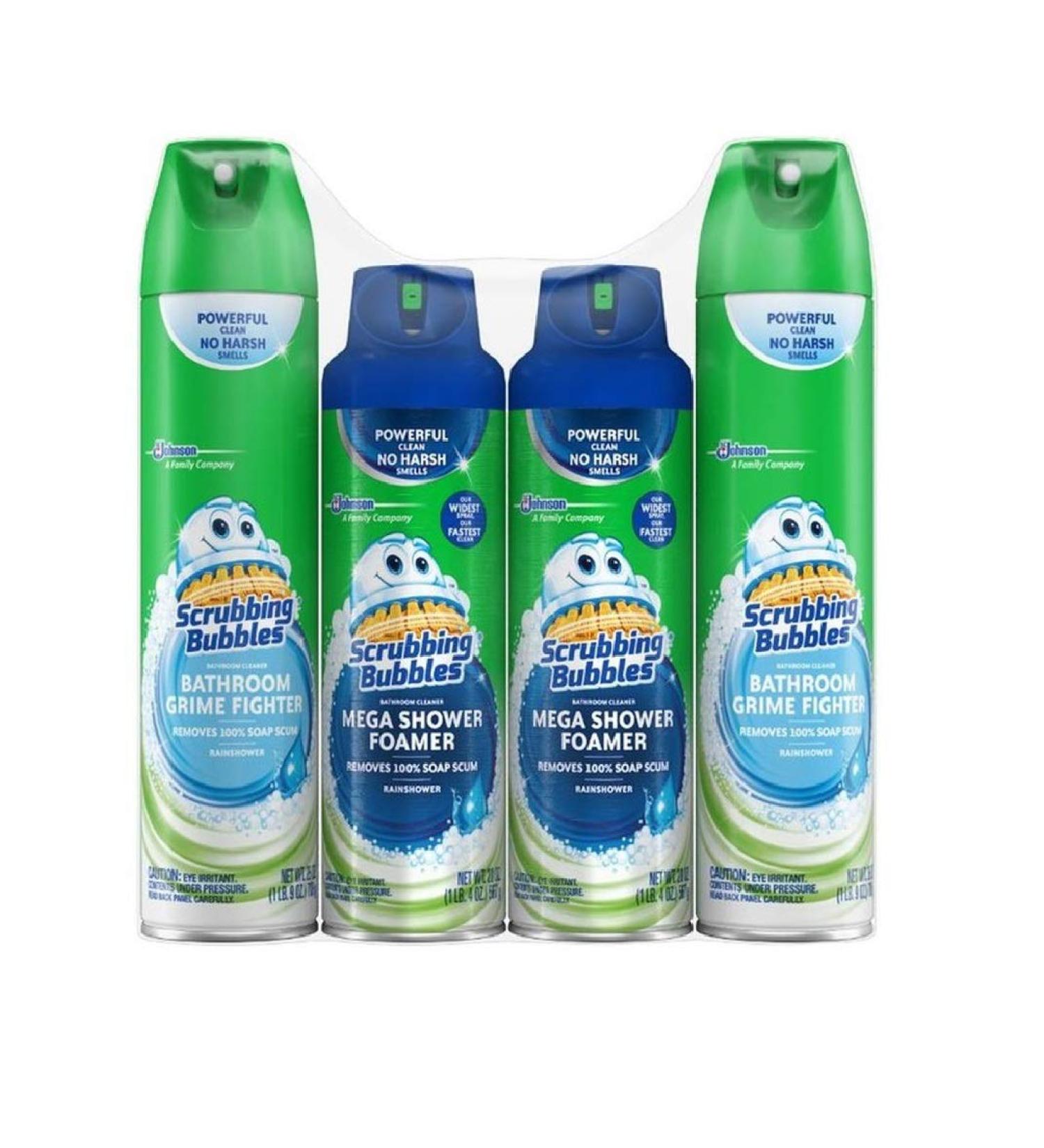 Scrubbing Bubbles Mega Shower Foamer 4 Pack - 90 oz | Bathroom Grime Fighter - Buy Online on GoSupps.com