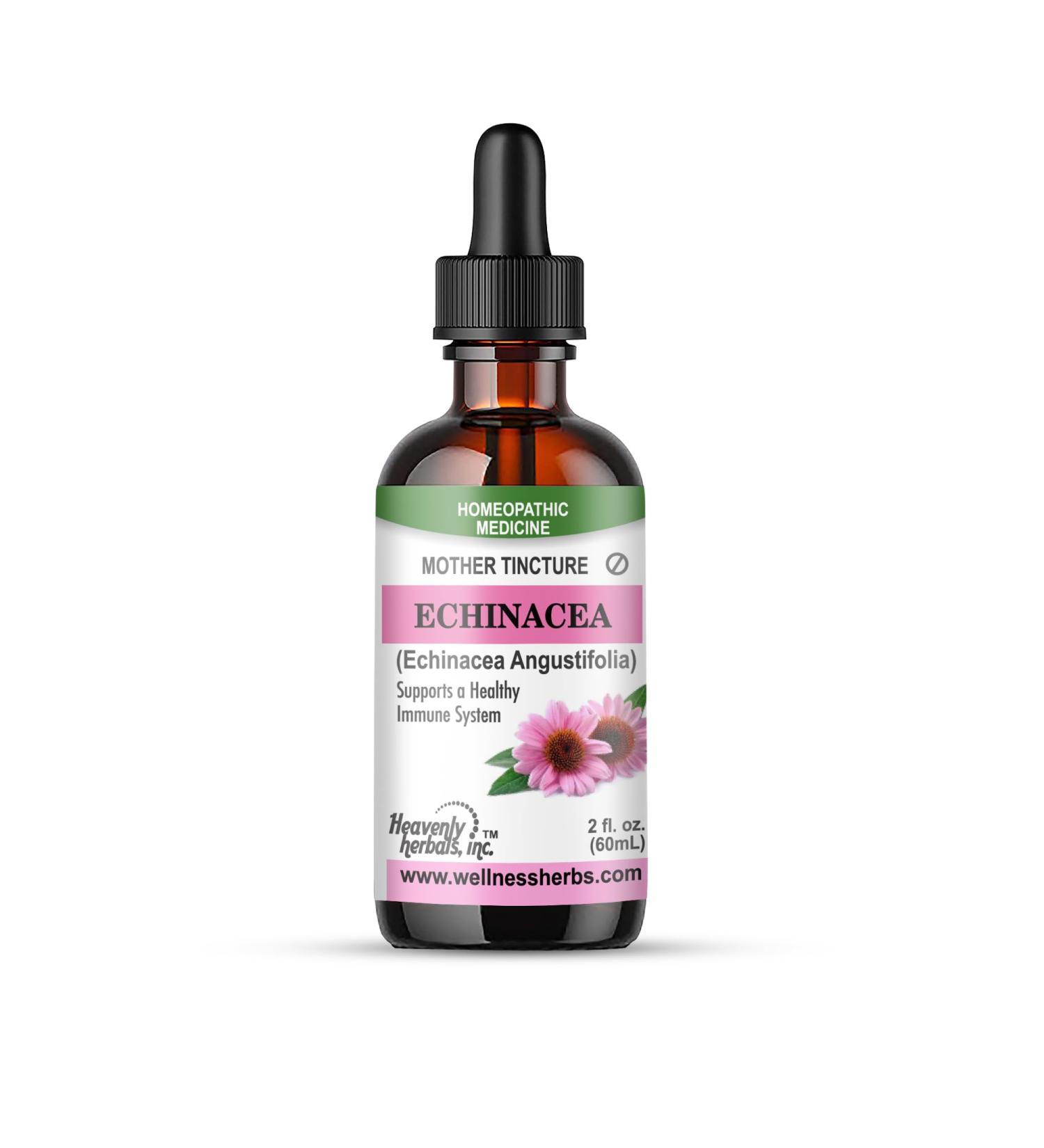 Heavenly Herbals Inc. Echinacea Q (Echinacea Angustifolia) Mother Tincture - Supports Healthy Immune Function Aids in Detoxification - 2. Fl oz - WellnessHerbs Ships from USA - Buy Online on GoSupps.com