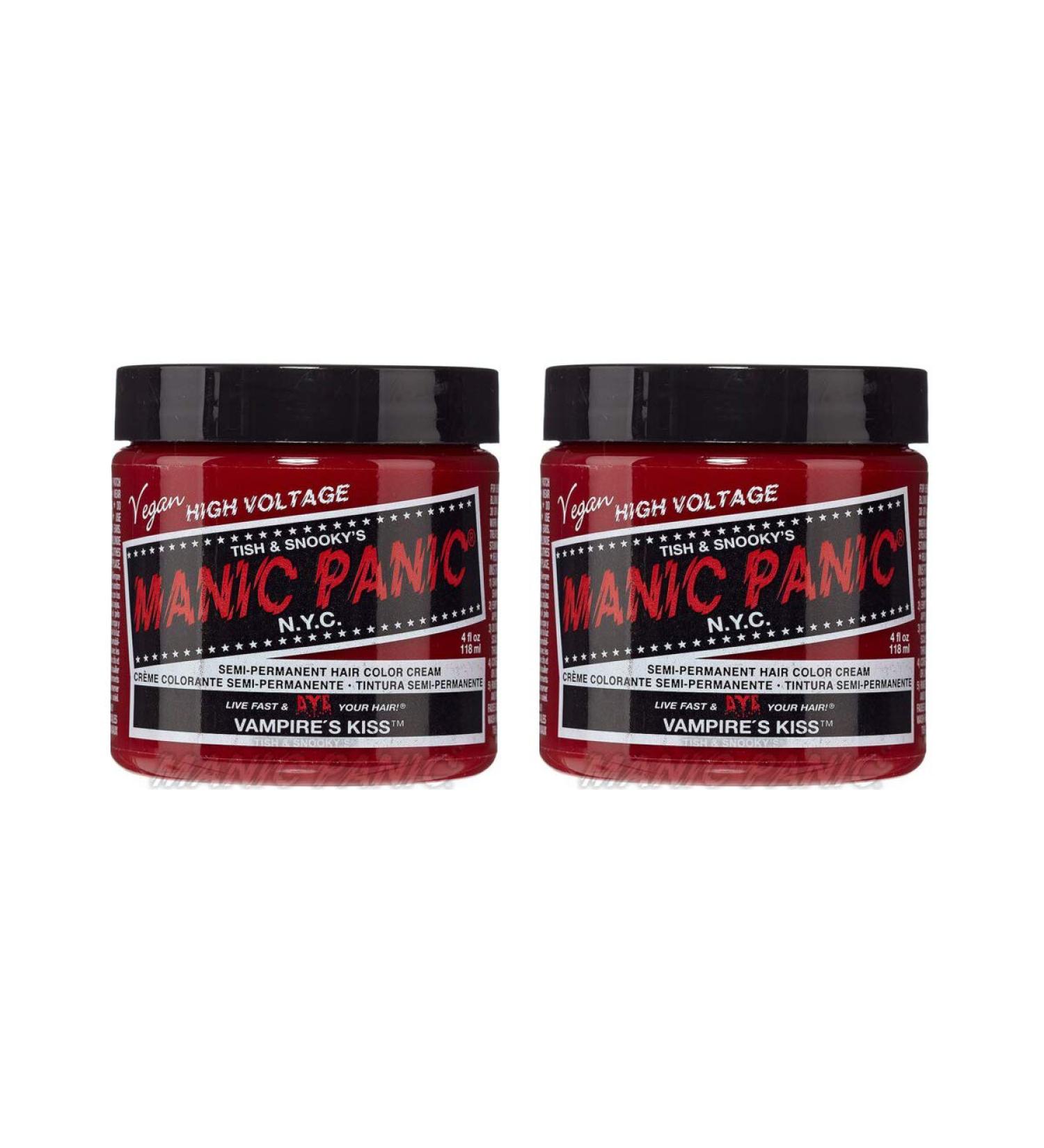 Manic Panic Vampire's Kiss Semi Permanent Hair Dye - Vegan & Cruelty Free Red Color (2 x 118ml) - International Shipping Available - Buy Online on GoSupps.com
