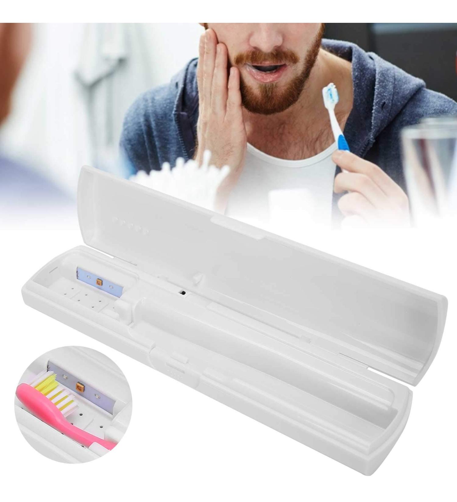 Buy Professional Toothbrush Sterilizer & Cleaning Box - LED Toothbrush Cleaner for Family Use | Sanitizing Solution for Oral Hygiene - Buy Online on GoSupps.com