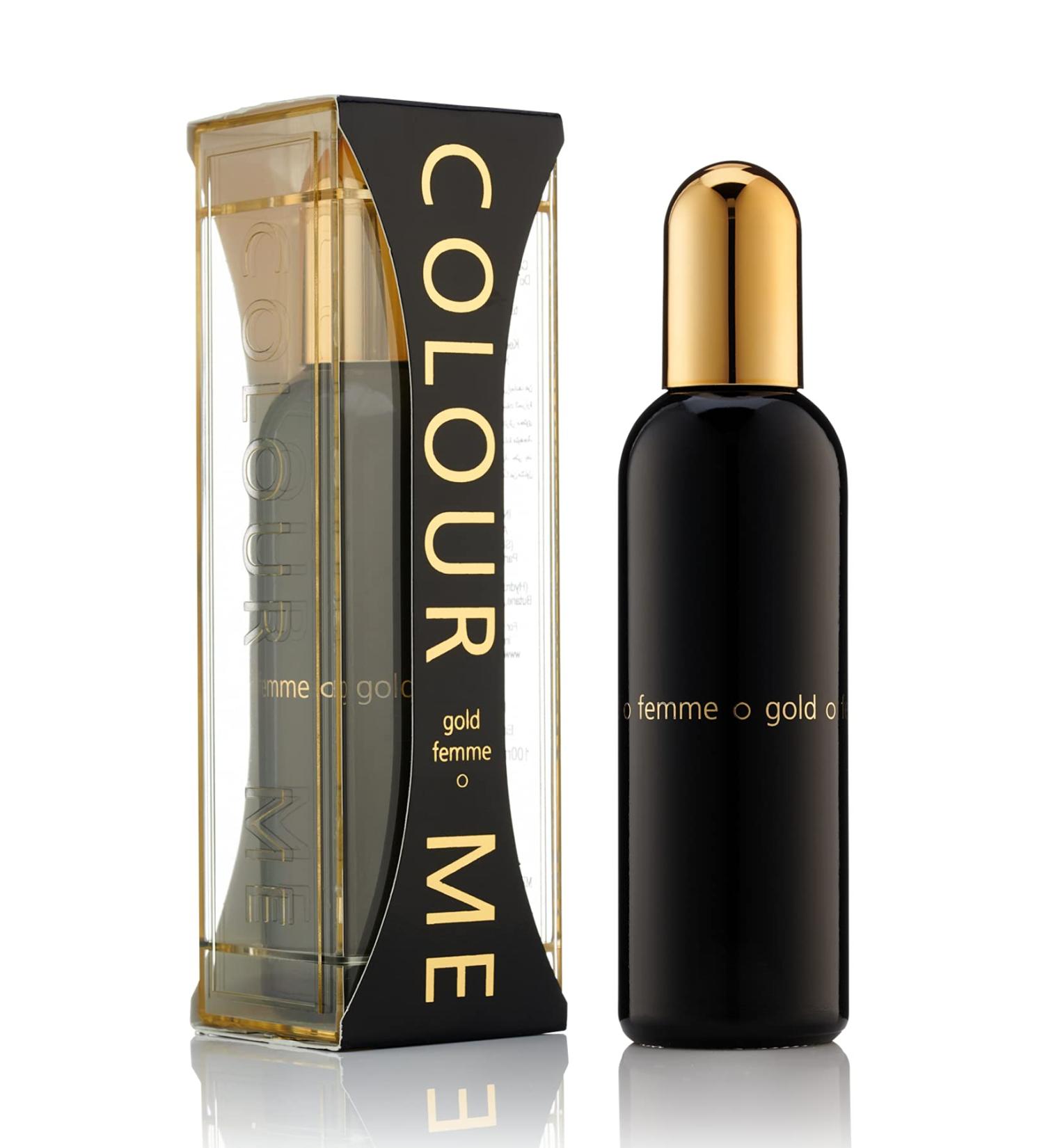 Colour Me Gold Femme by Milton-Lloyd - Perfume for Women - Floral Fruity Scent - Opens with Raspberry and Neroli - Blended with Jasmine and Lily - For Elegant Stylish Ladies - 3.4 oz EDP Spray Gold 10 Fl Oz (Pack of 1) - Buy Online on GoSupps.com