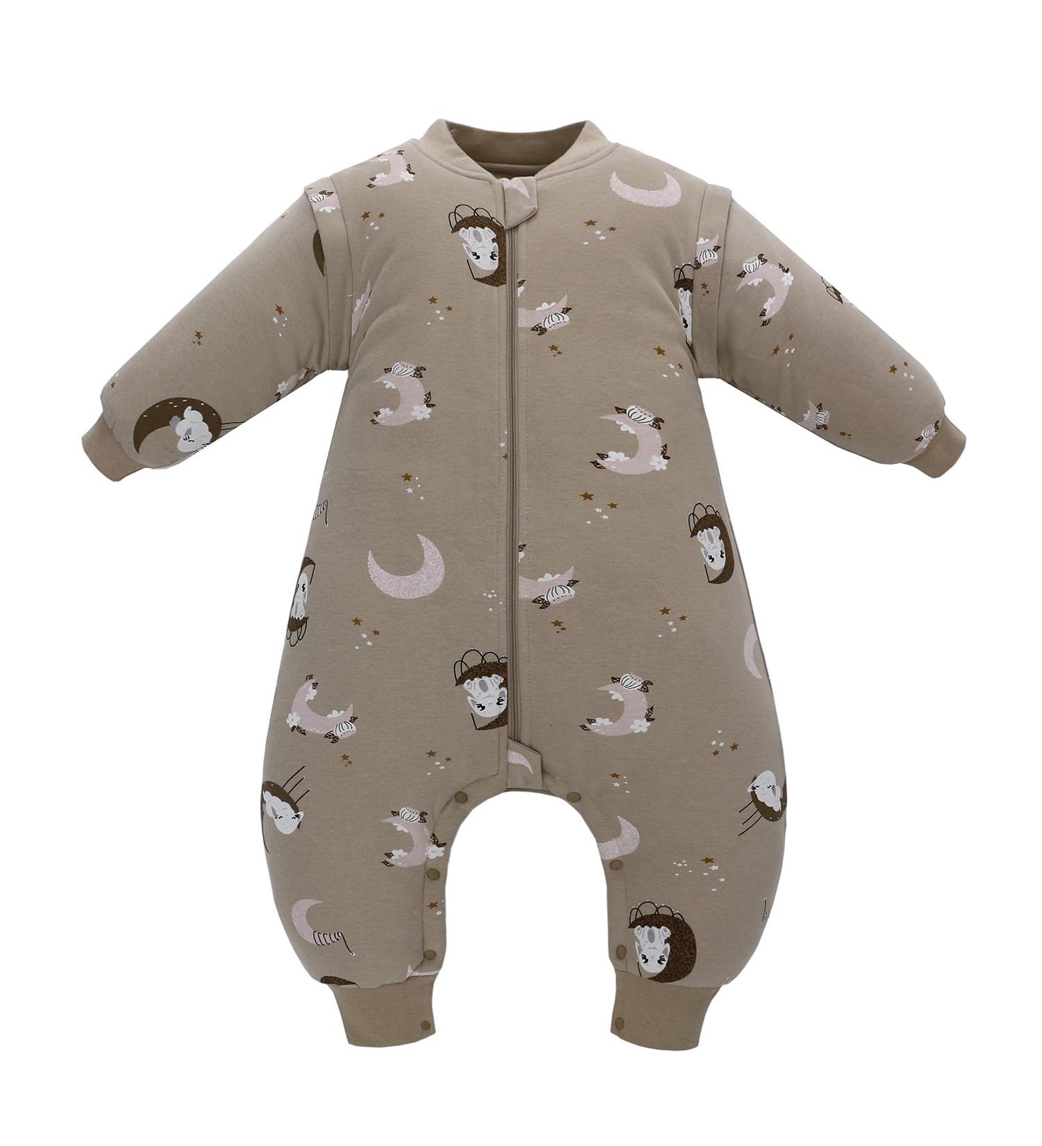 Bunny Moon S Baby Sleep Sack with Legs | 100% Cotton Wearable Blanket | Detachable Sleeves | 2-Way Zipper | Unisex | 12-24 Months - Buy Online on GoSupps.com