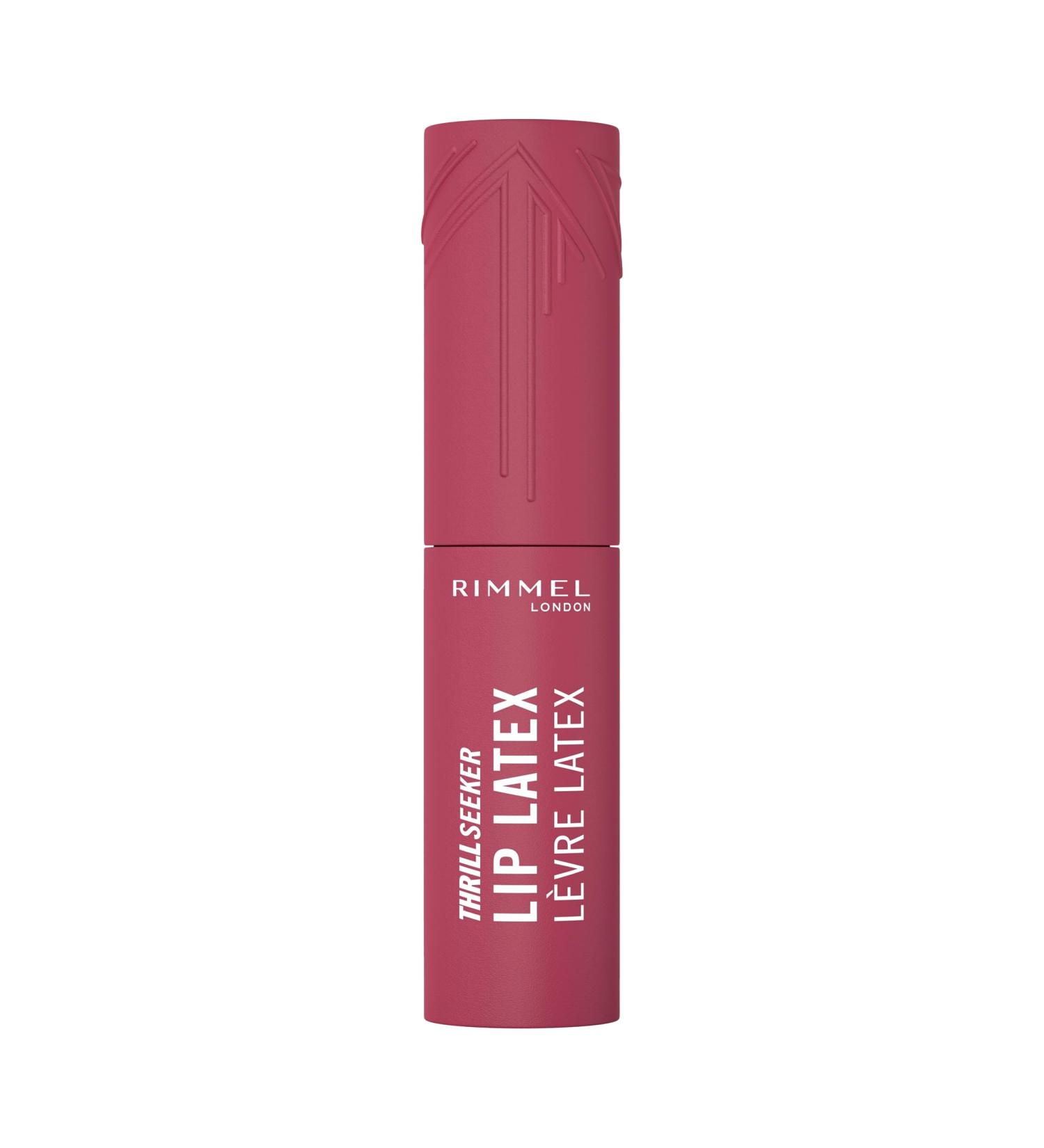 Coty Rimmel Thrill Seeker Lip Latex 300 Main Character liquid lipstick lip gloss lip color lipstick with hyaluronic acid lipstain smooth and shiny moisturizes hyaluronic acid vitamin E aloe vera 6 ml - Buy Online on GoSupps.com