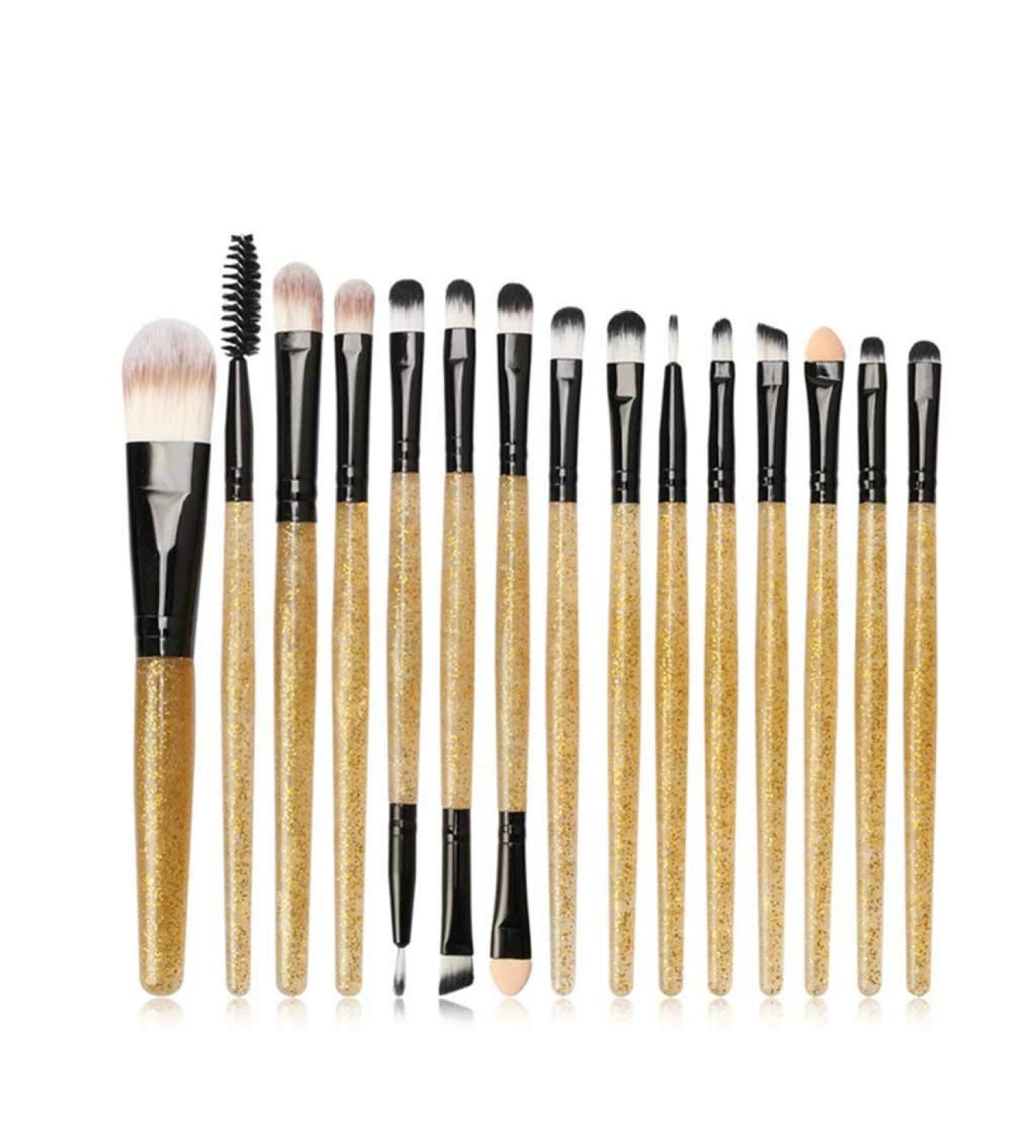 15-Piece Makeup Brush Set - Eye Shadow Eyeliner Lip Brushes | Beauty Tool Kit for Professional Makeup | Color 4 - Buy Online on GoSupps.com