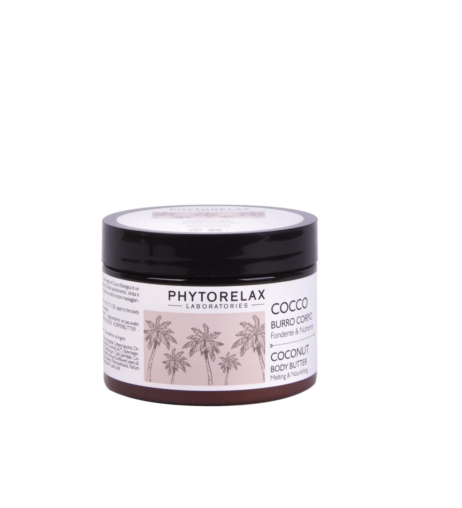 Phytorelax Vegan & Organic Coconut Body Butter 250 ml - Natural Moisturizer for Soft Skin | Worldwide Shipping - Buy Online on GoSupps.com