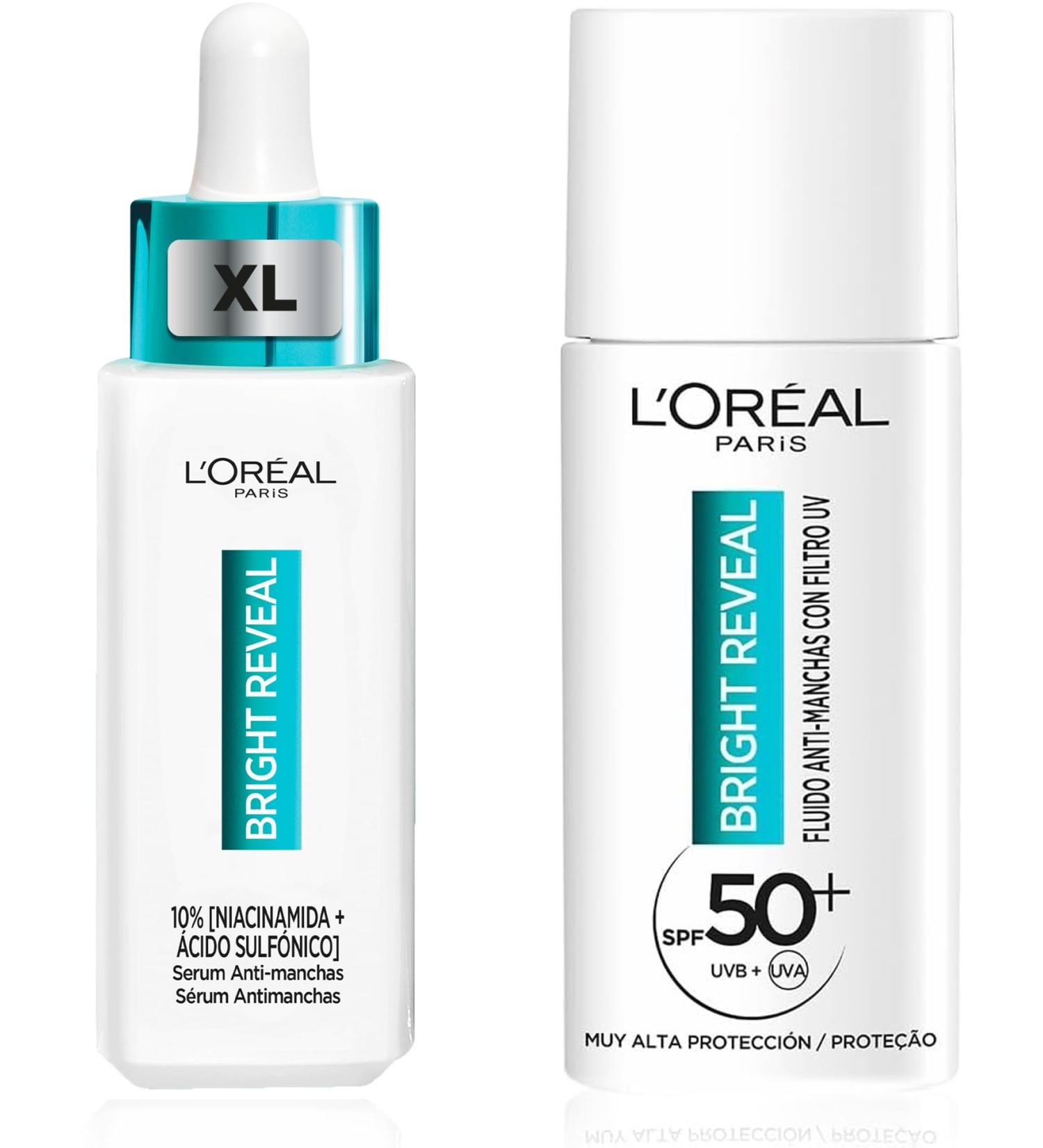  L'Oreal Paris L'Or al Paris Bright Reveal Anti-Dark Spot Routine XL Serum and SPF Fluid - Buy Online on GoSupps.com