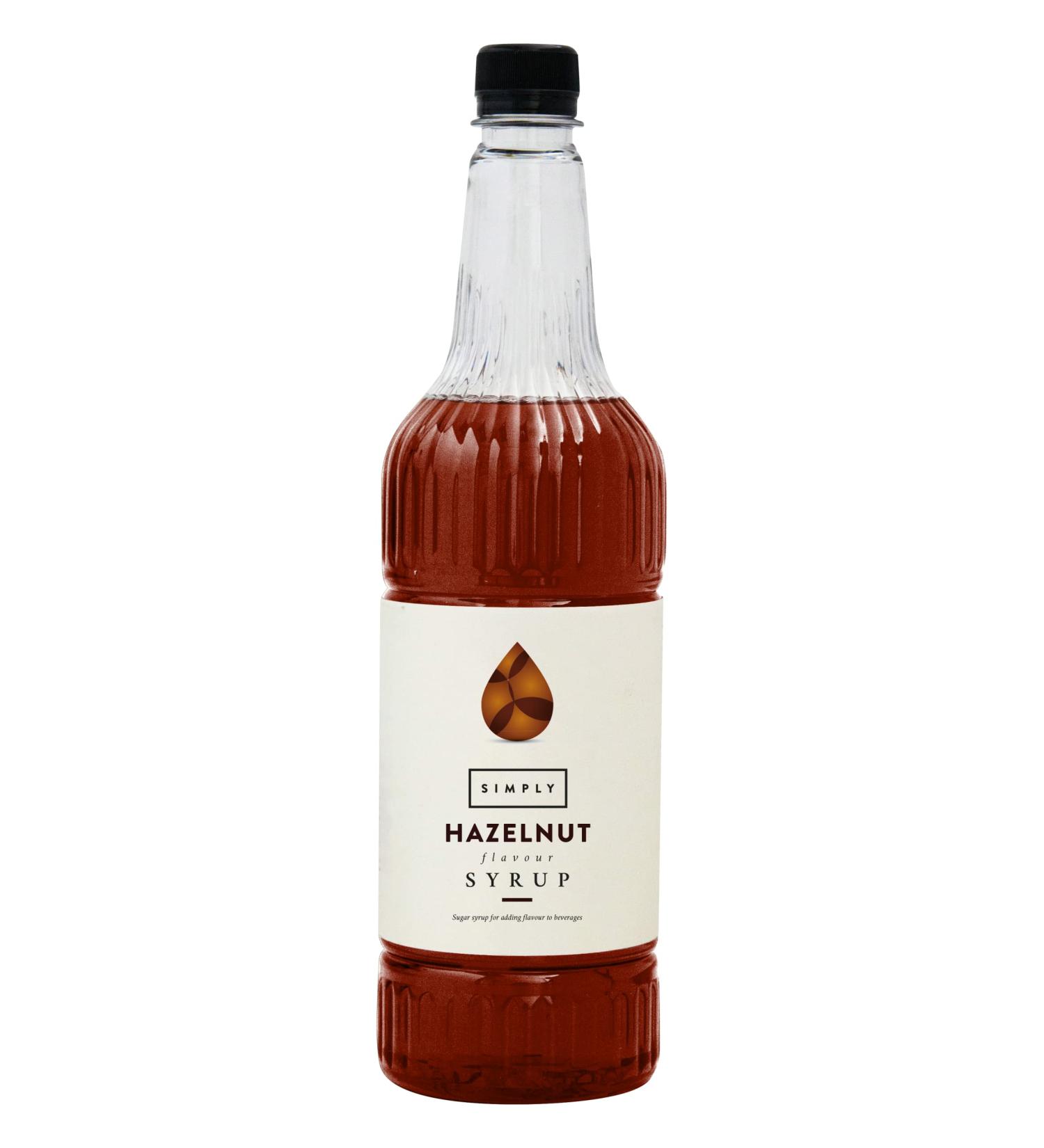 Vegan & Nut-Free Simply Hazelnut Syrup - 1 Litre for Coffee, Cocktails & Baking - Buy Online on GoSupps.com