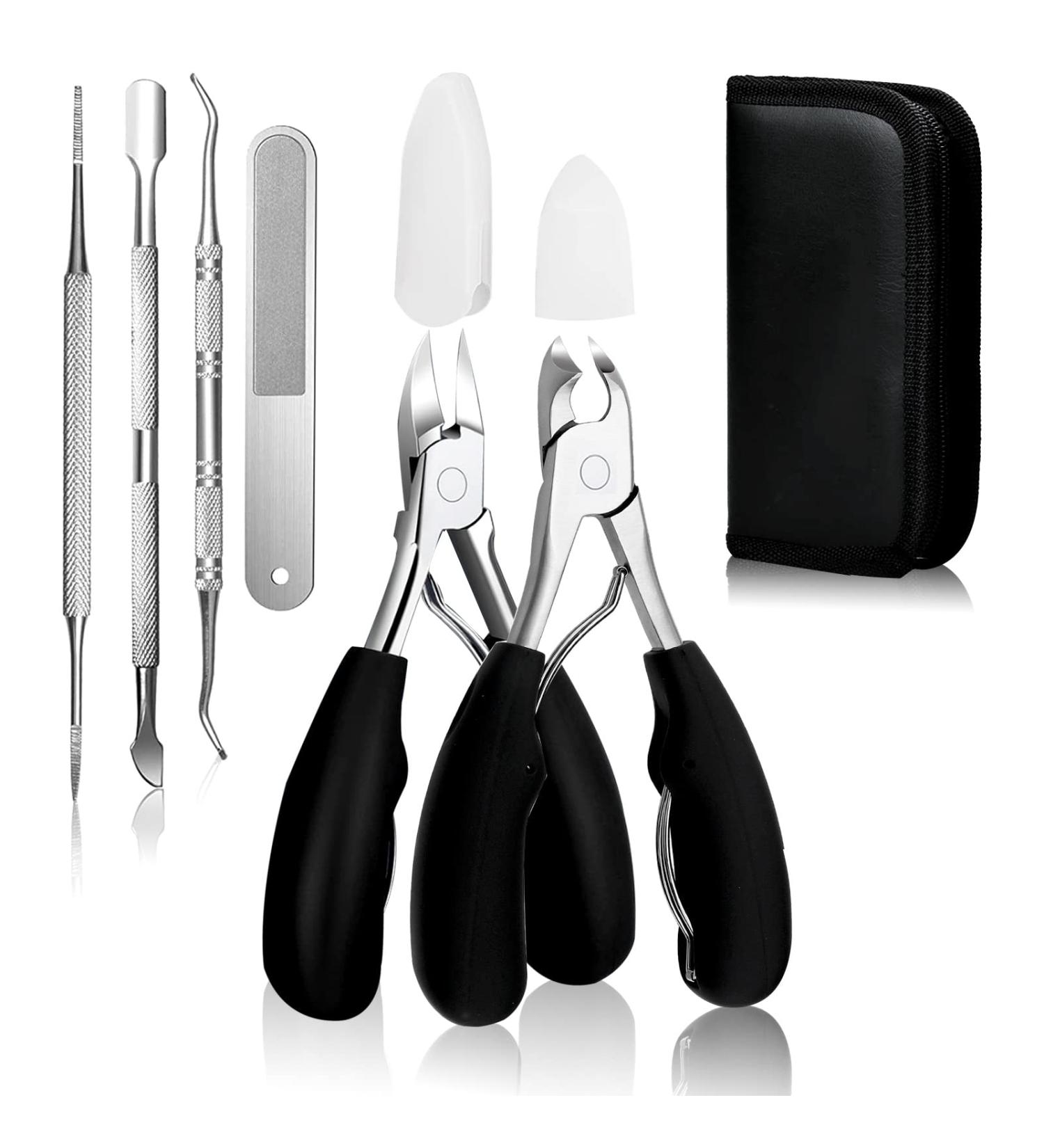 Toenail Clippers for Thick & Ingrown Nails | Large Set for Seniors & Men - Best Quality & Easy Use - Buy Online on GoSupps.com