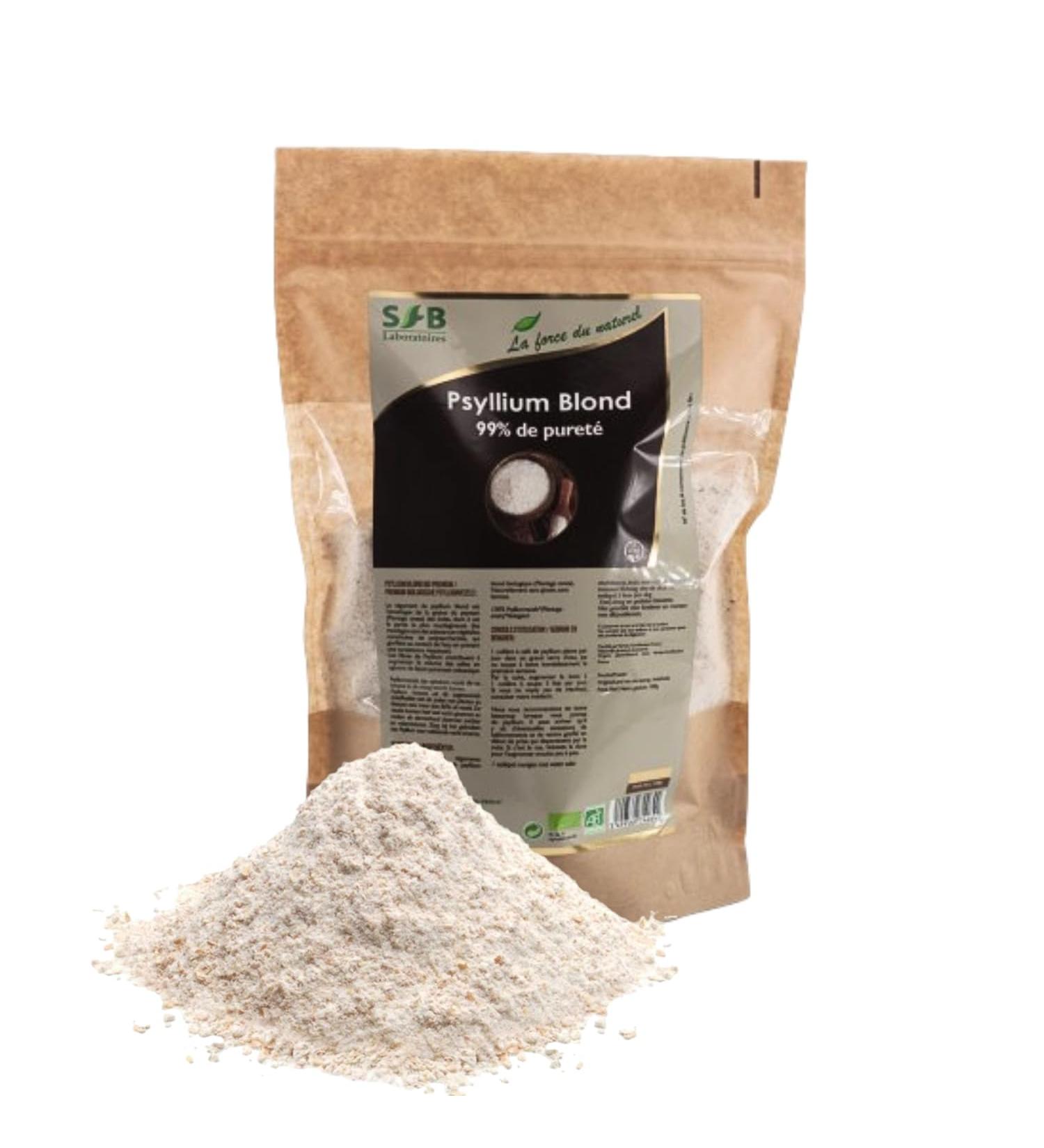 Psyllium Blond Organic - 99% Purity - 500g - Rich in Mucilage - Transit Gluten Free & Vegan - SFB Laboratoires - Buy Online on GoSupps.com