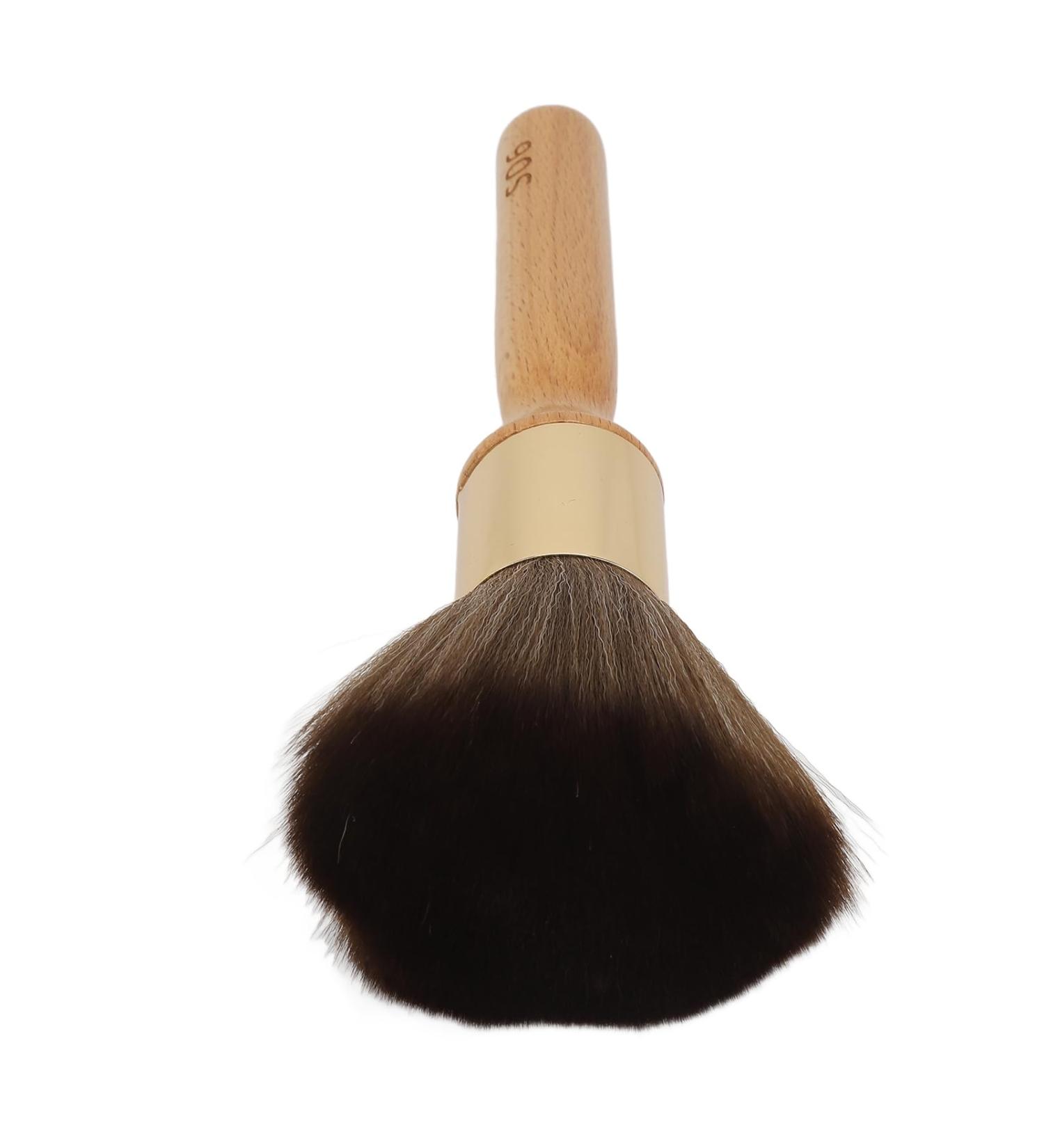 Sonew Neck Duster Brush Beech Wood Broken Hair Brush with Handle Design Barber Neck Duster Brush for Hair Salon Hair and Mustache Styling - Buy Online on GoSupps.com