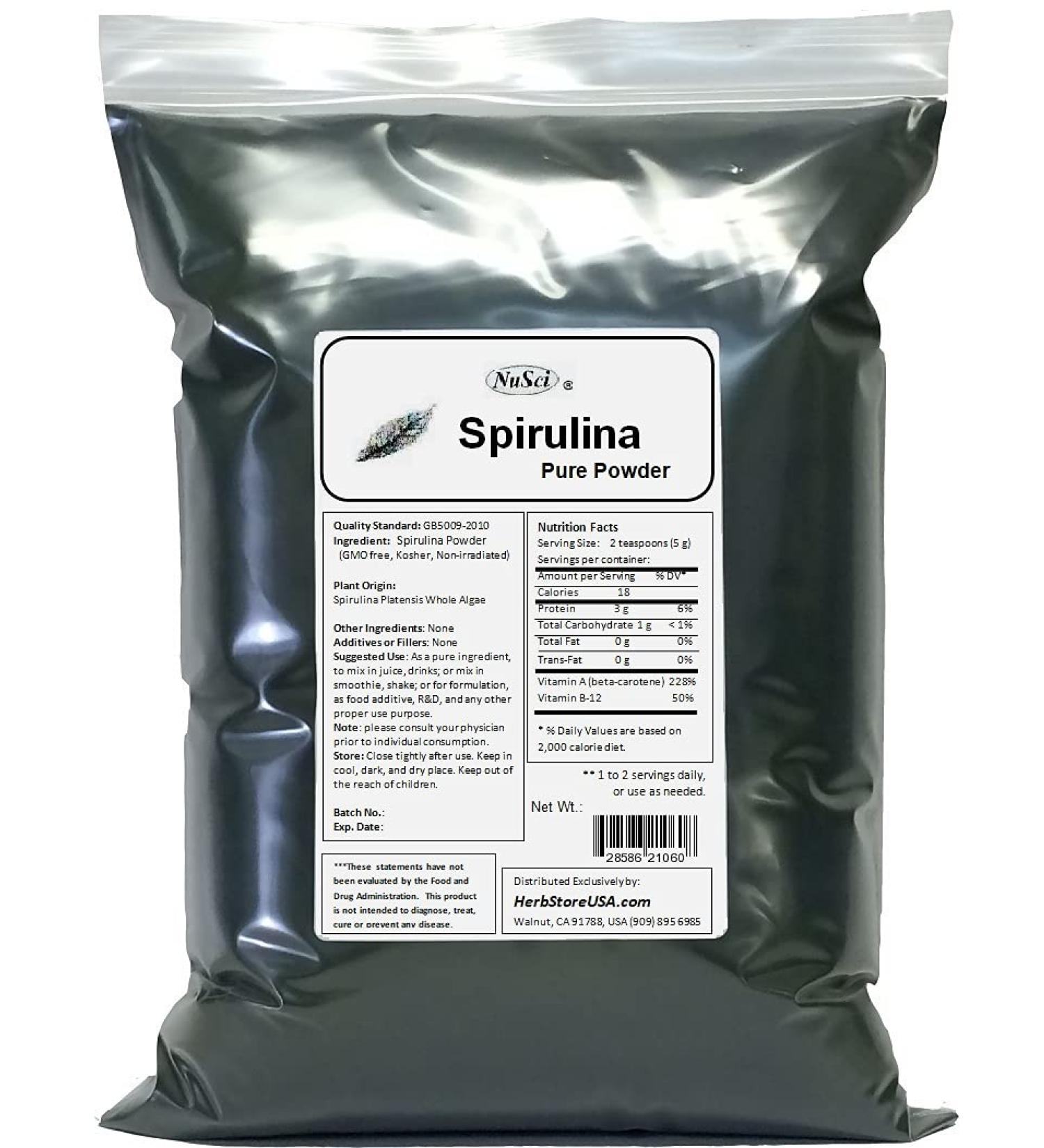 100% Pure Spirulina Powder Fresh Energy Non-Irradiated (1000 Grams (2.2 lb)) 35.27 Ounce (Pack of 1) - Buy Online on GoSupps.com