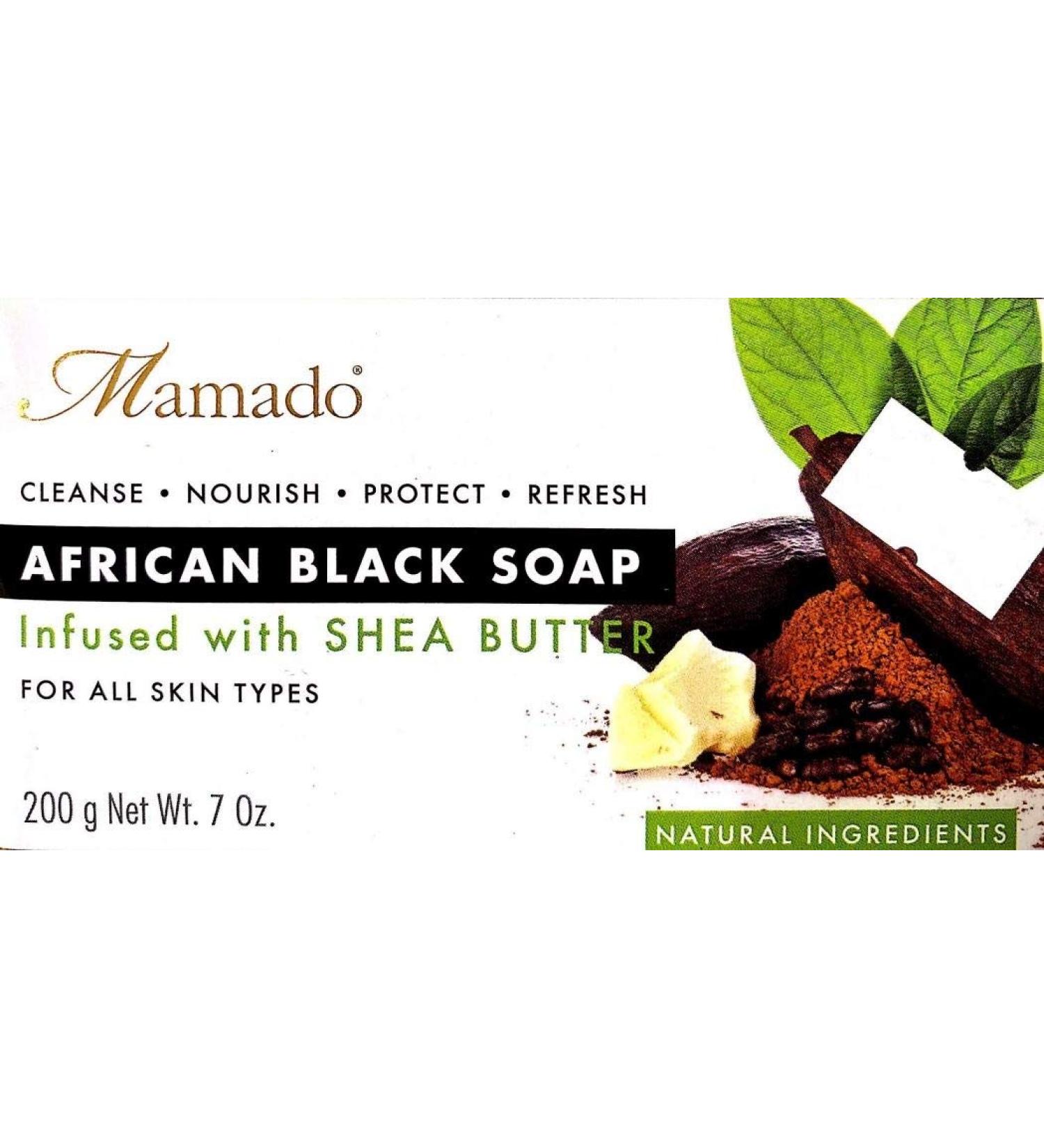 MAMADO Mamado African black soap infused with shea butter 200g