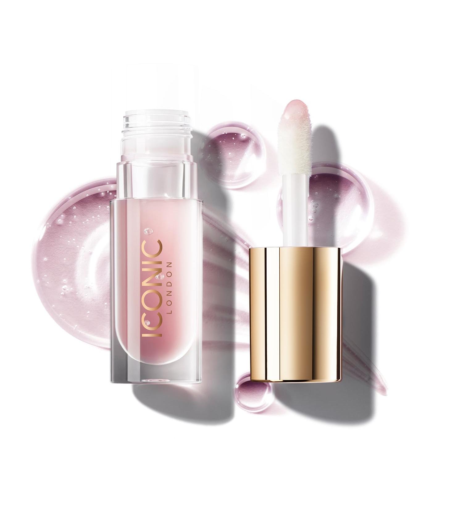 ICONIC LONDON Lustre Lip Oil - Non-Sticky Moisturizing High Shine Vegan Lip Oil with Vitamin C & Hyaluronic Acid - Sugar Mama (Pink) | Cruelty Free eCommerce - Buy Online on GoSupps.com