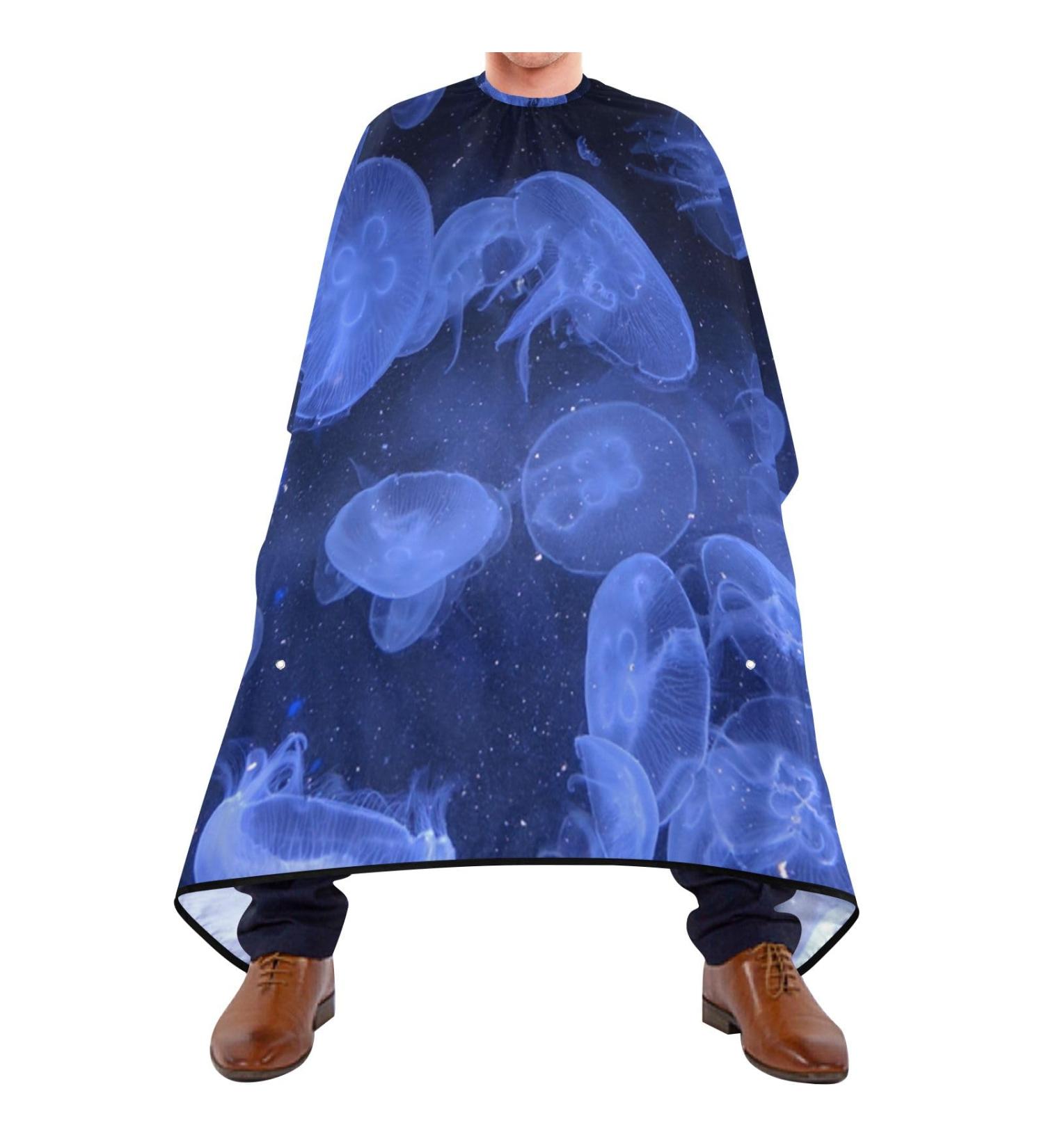 Waterproof Barber Cape - Blue Cheetah Haircut Bib for Men & Women | Unisex Hair Cutting Cape for Salon & Home Use - Buy Online on GoSupps.com
